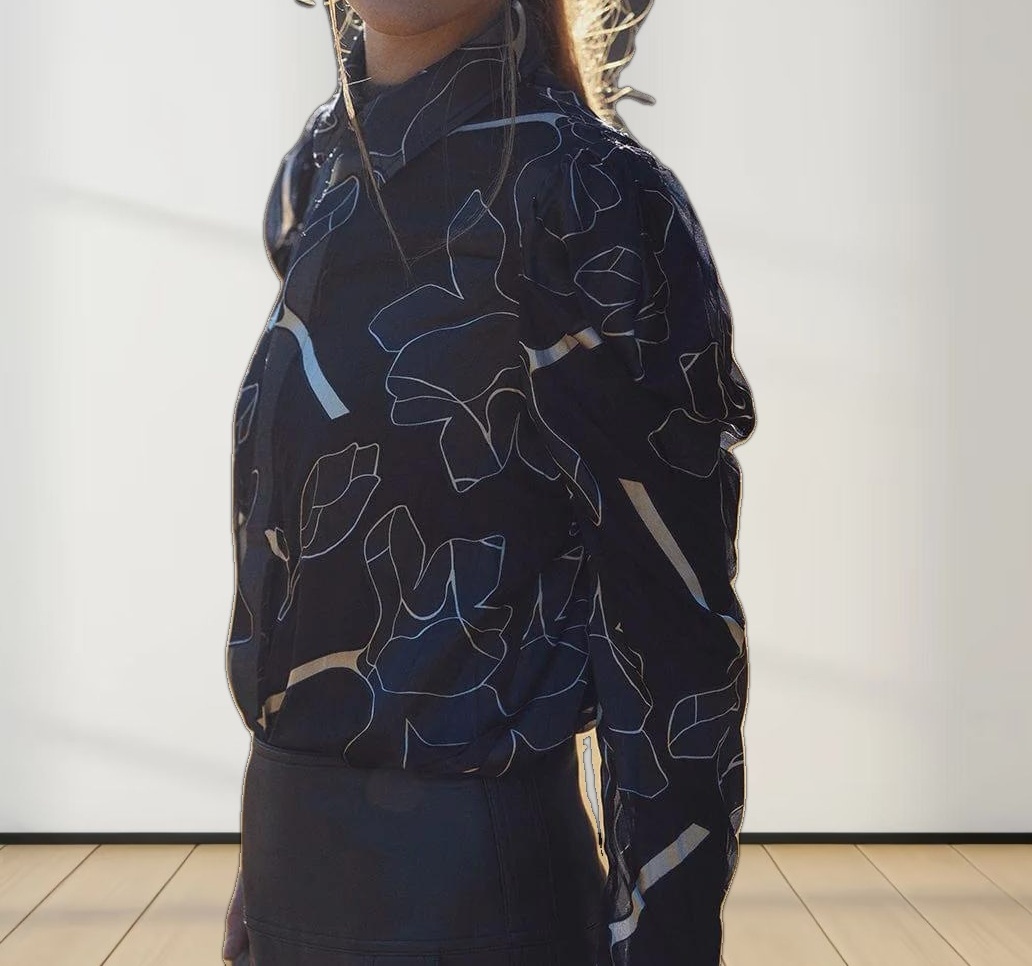 Puff Top Blouse-Floral