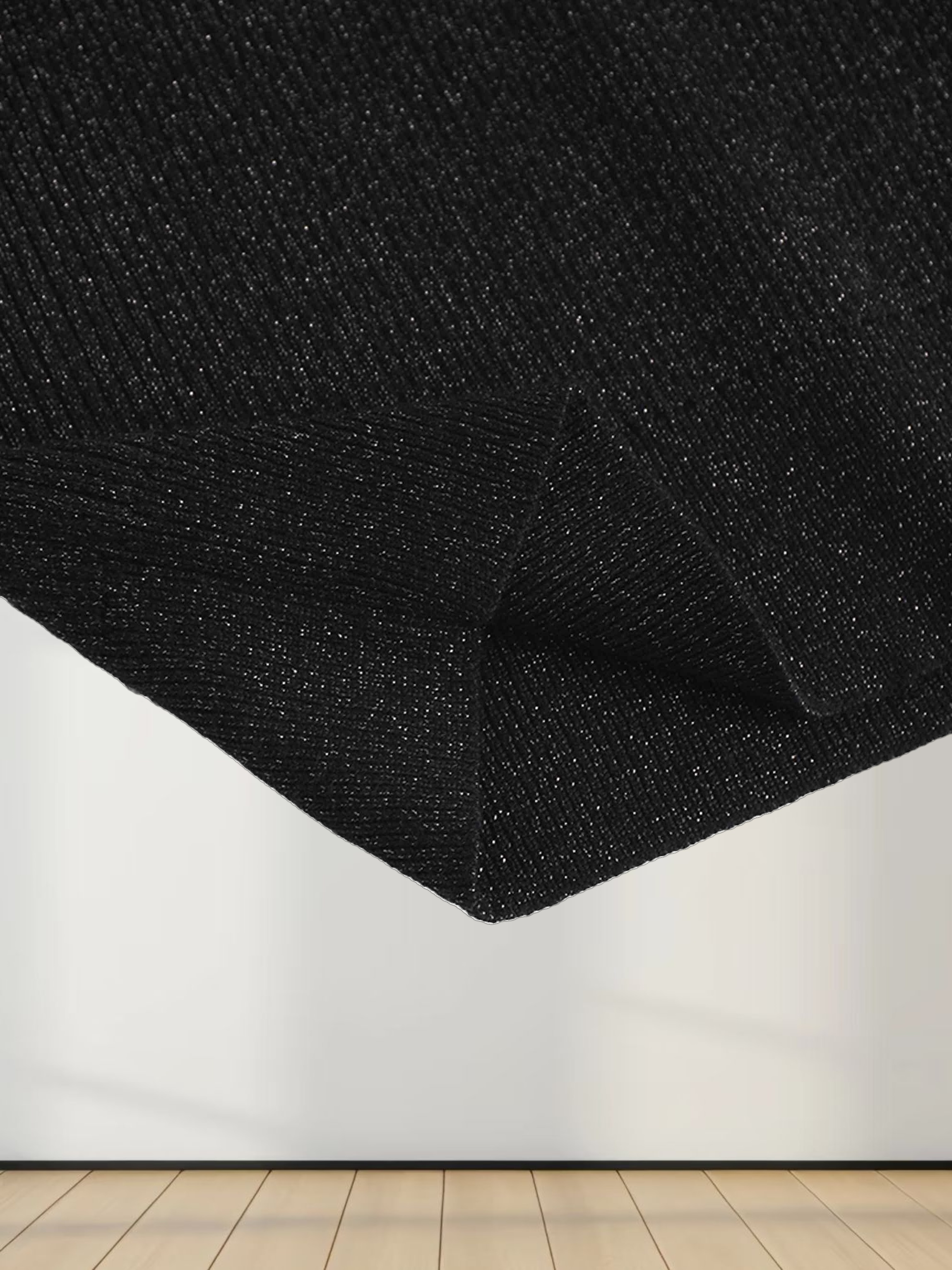 Lurex Sleeveless Sweater-Black