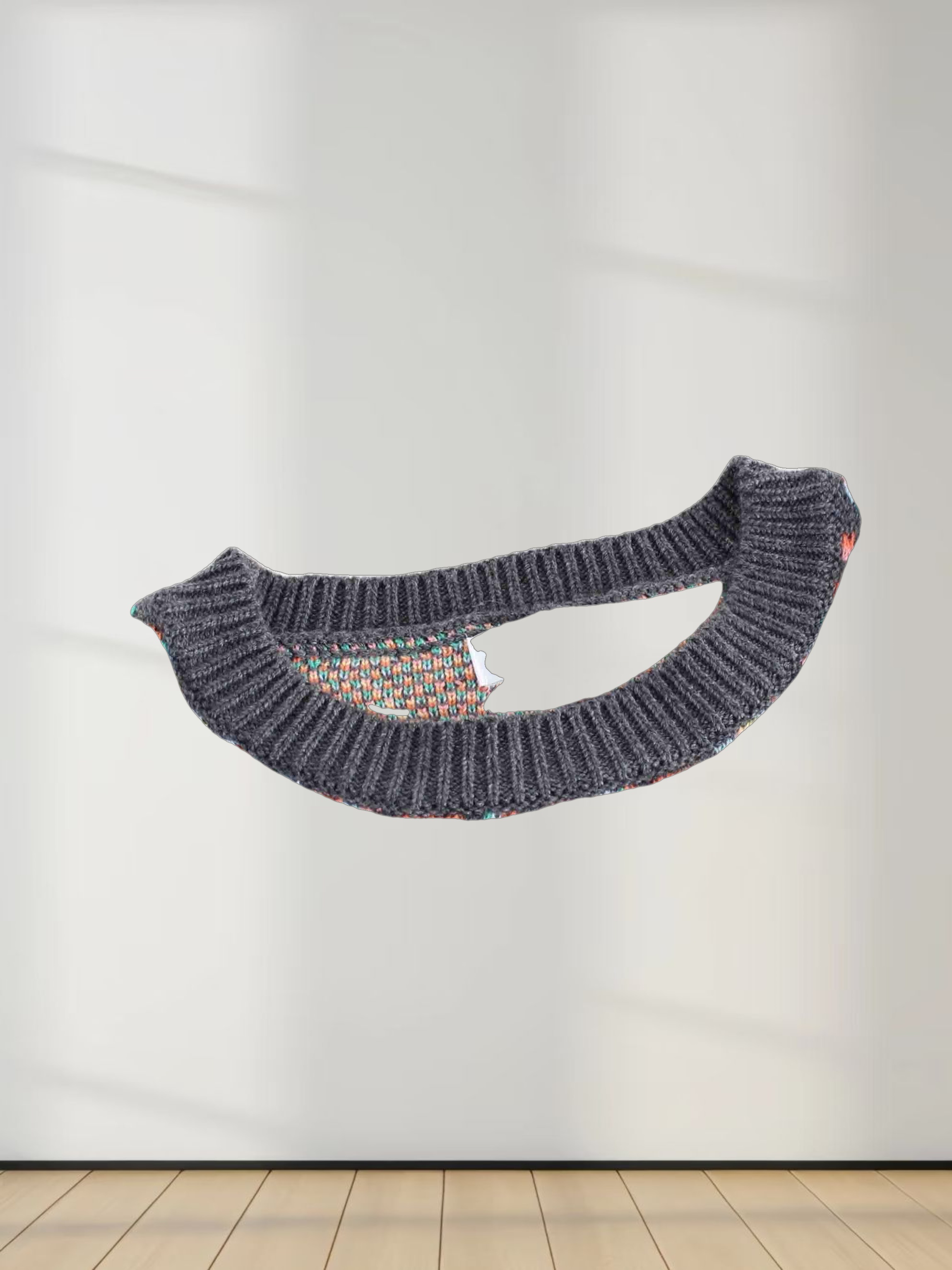 Mosaic Print Sweater-Grey