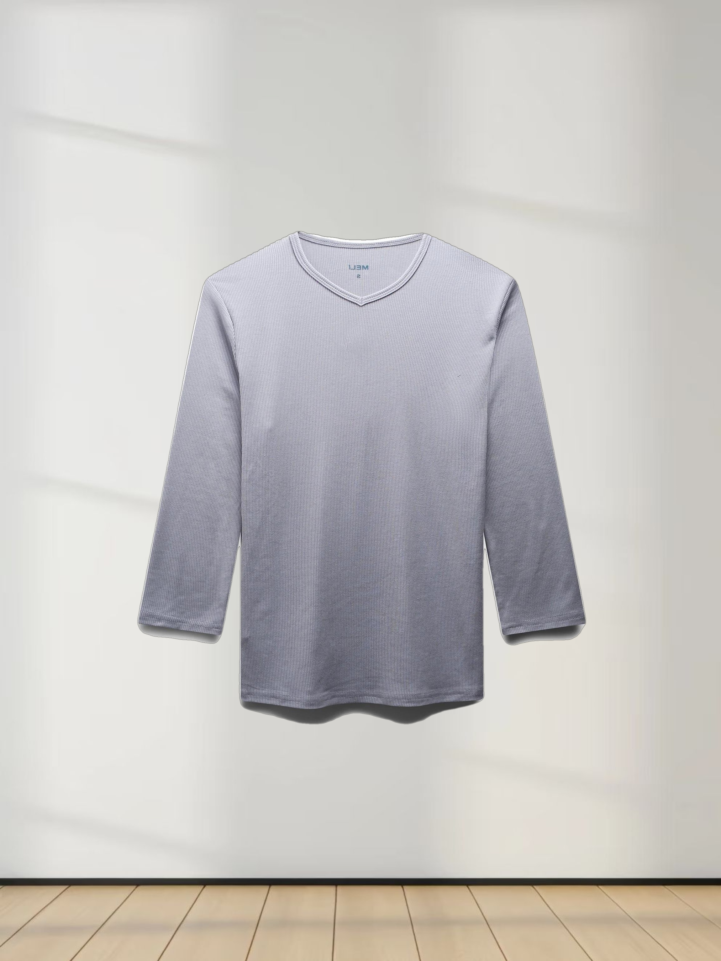 RIBBED HIGH V 3Q-PURPLE