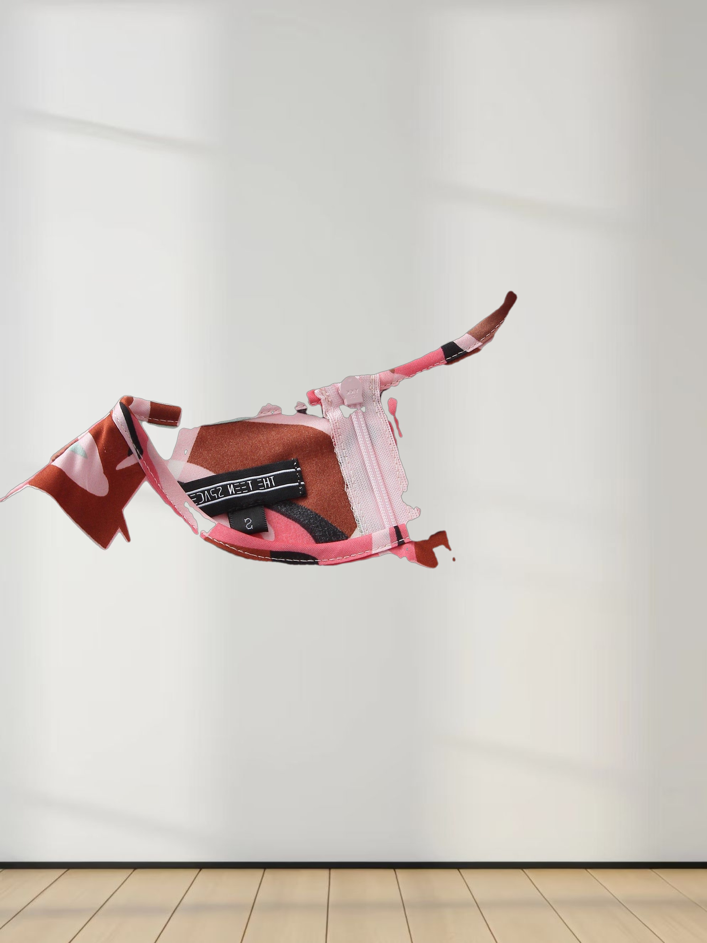 Pleated Slip Dress-Geo Rose