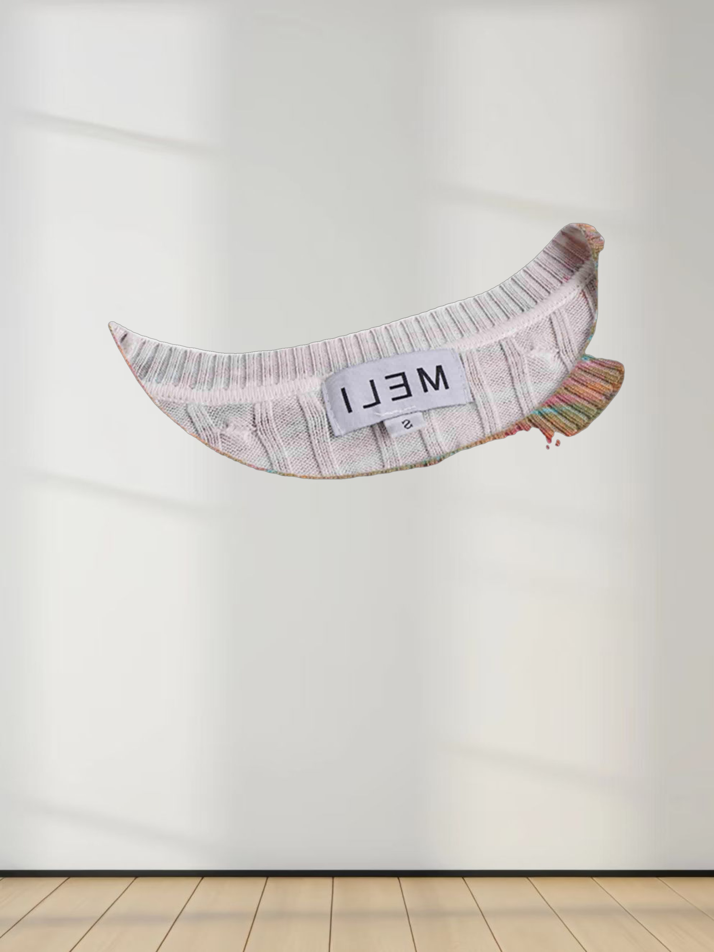 Printed Cable Knit Sweater-Pastel Ombre