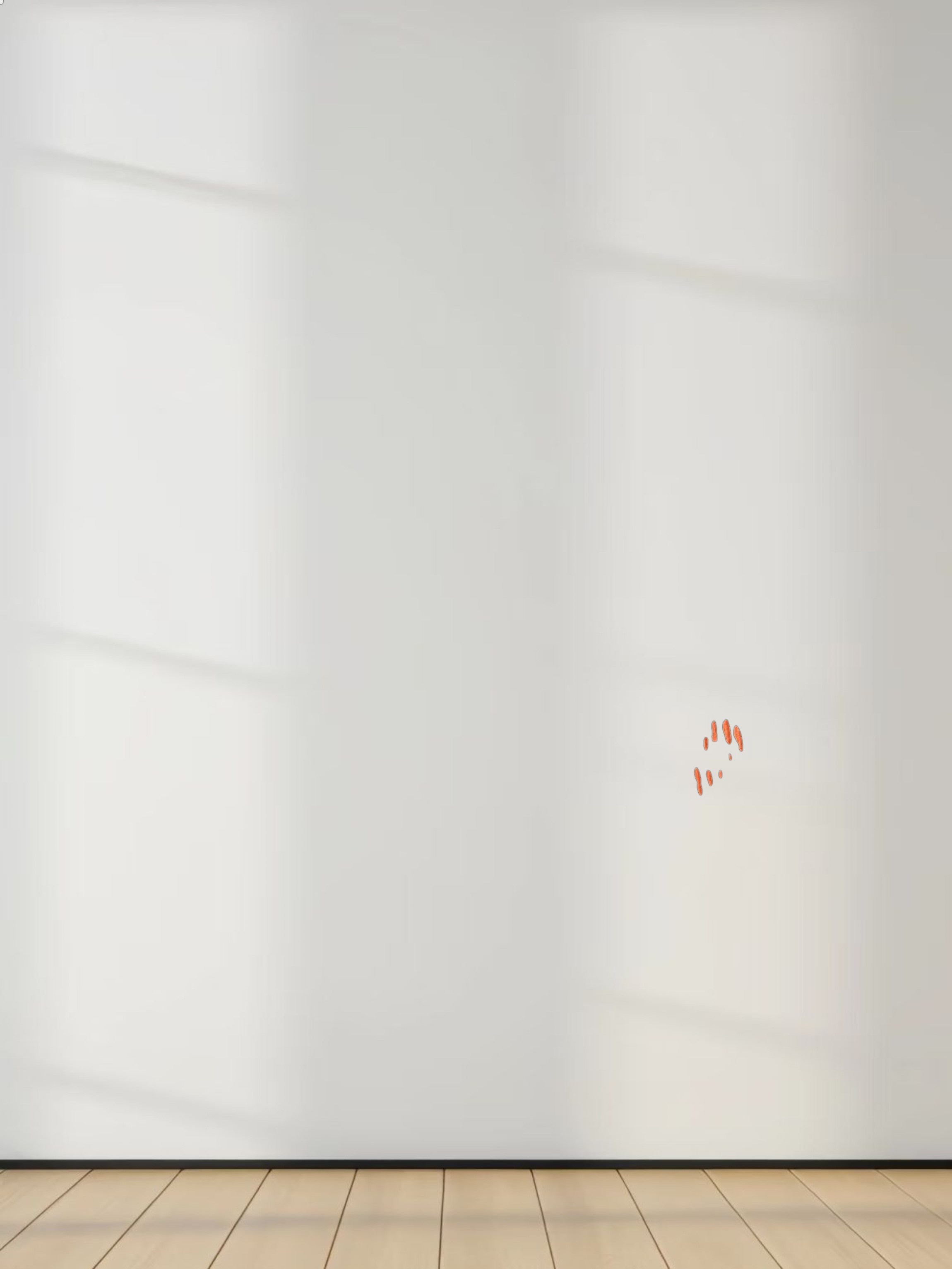 RIBBED HIGH V 3Q-ORANGE