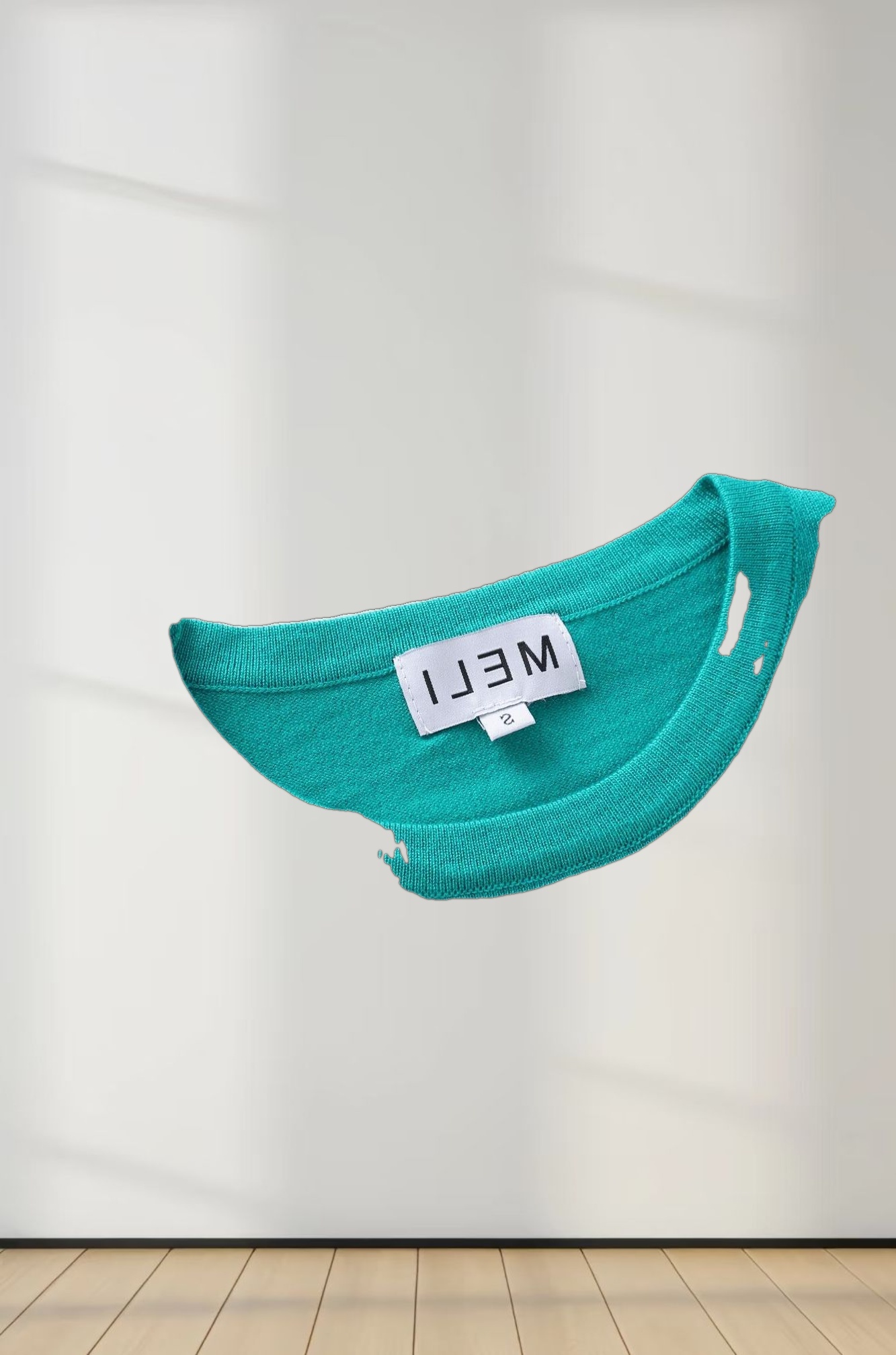 Basic Crew Sweater 3Q-Turquoise