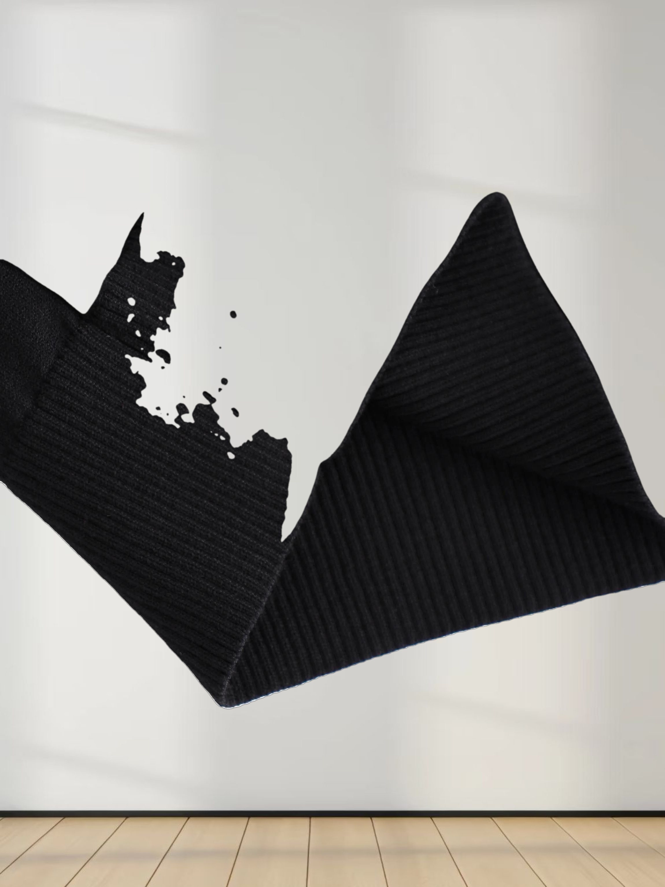 Beaded Turtleneck-Black