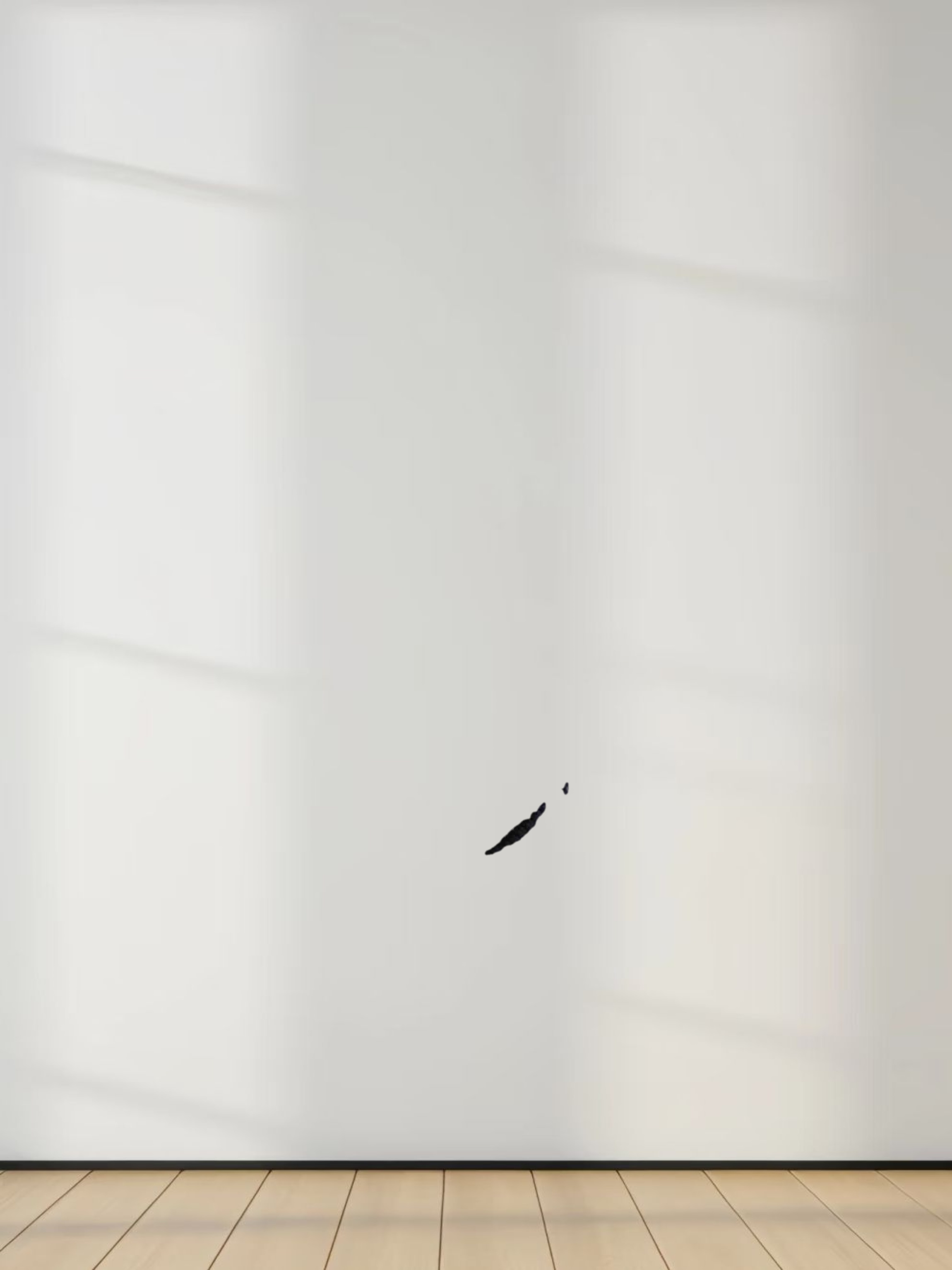 Ribbed Striped Crew 3/4 Sleeve-Brown/Ivory