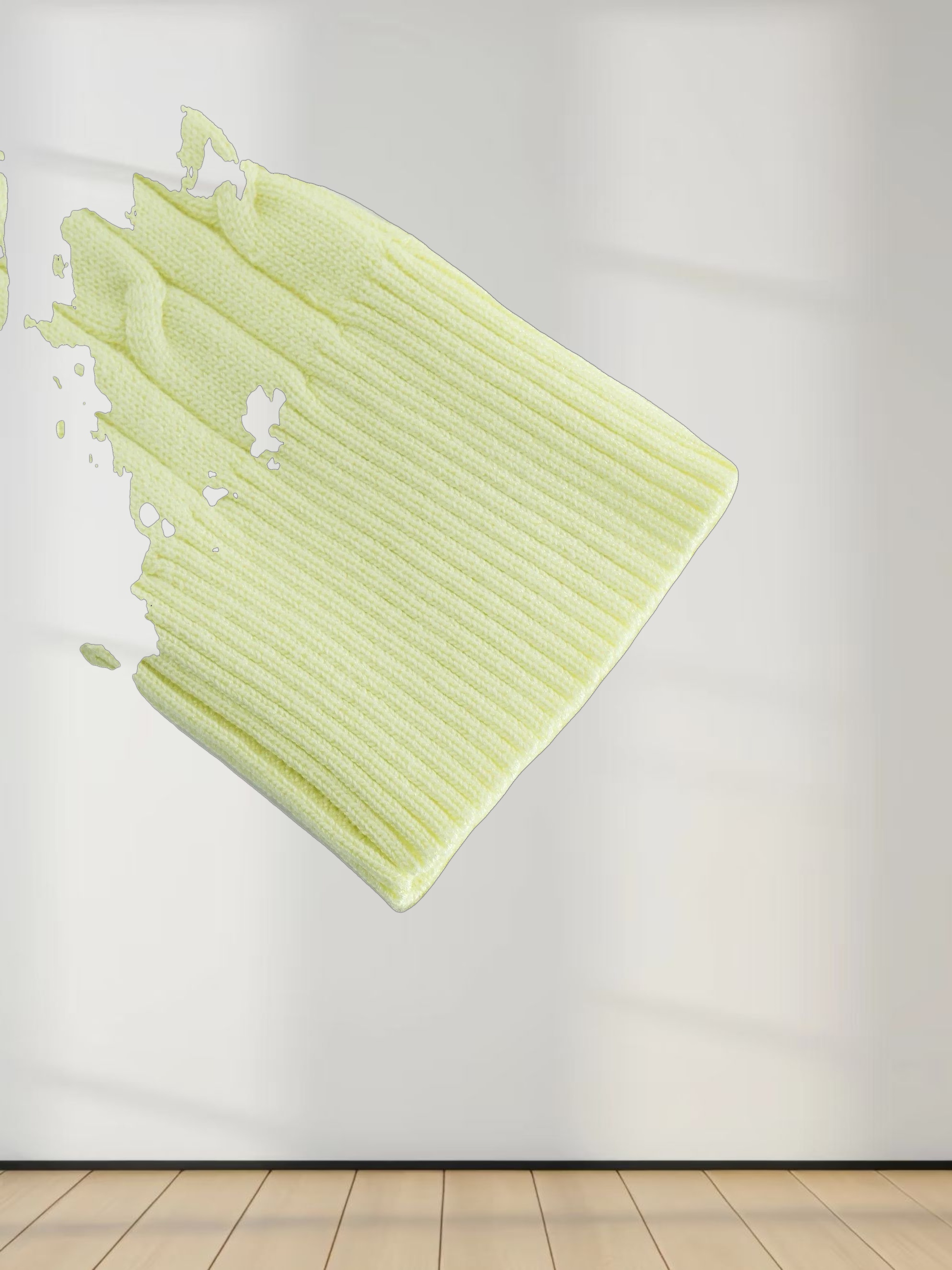 Knit Cable Sweater-Yellow