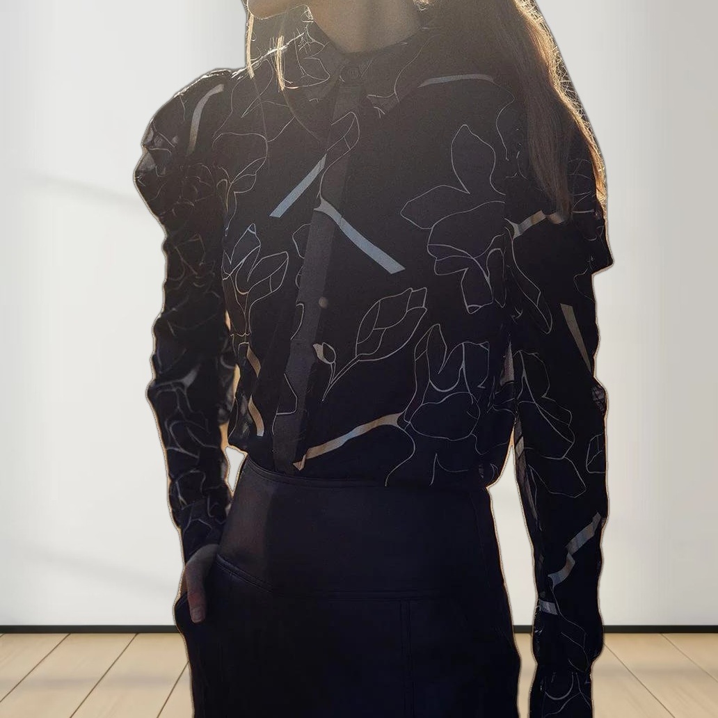 Puff Top Blouse-Floral