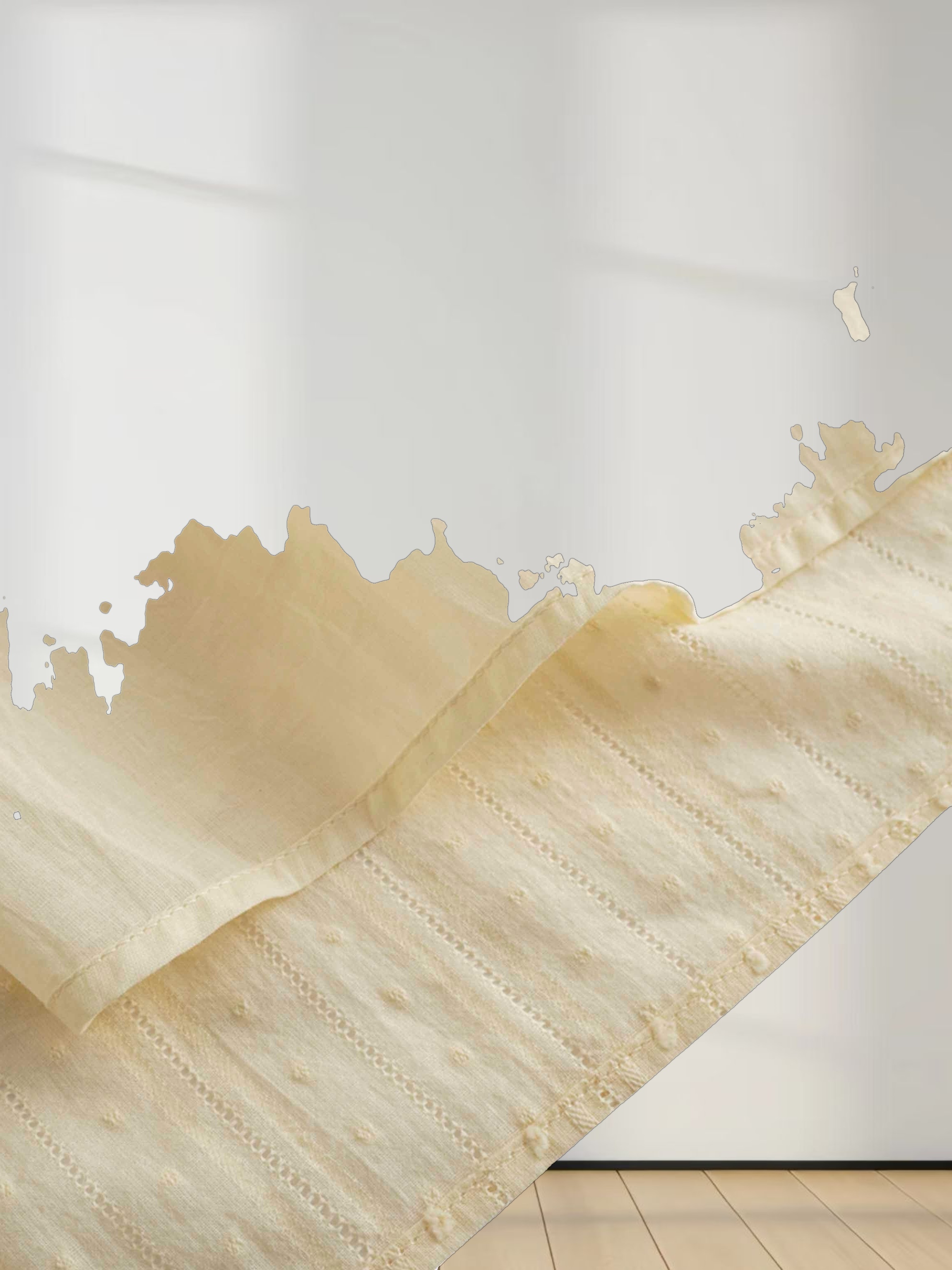 Swiss Dot Ruched Top Dress-Cream