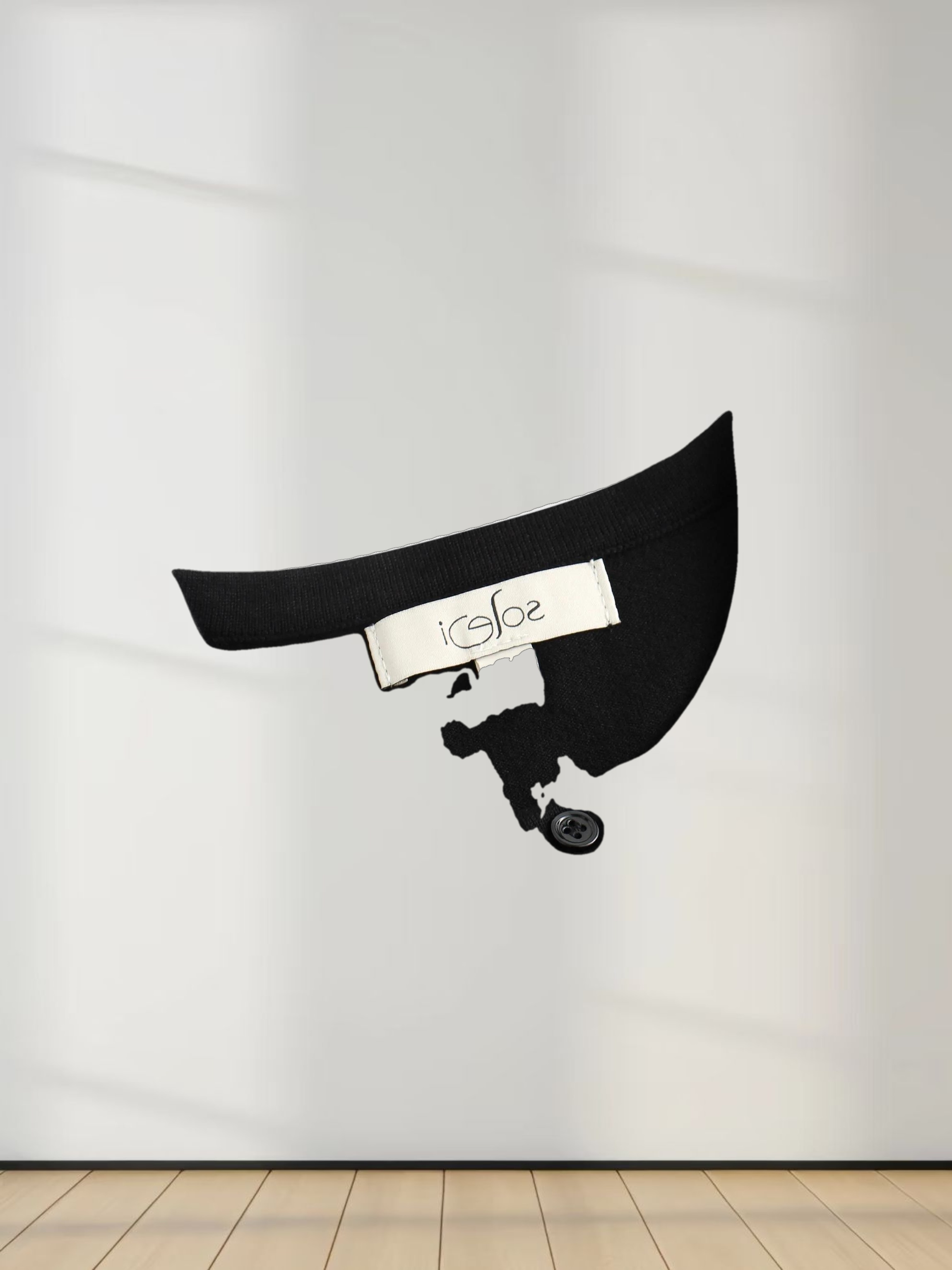 Crochet Puff Flower Sweater Set-Black