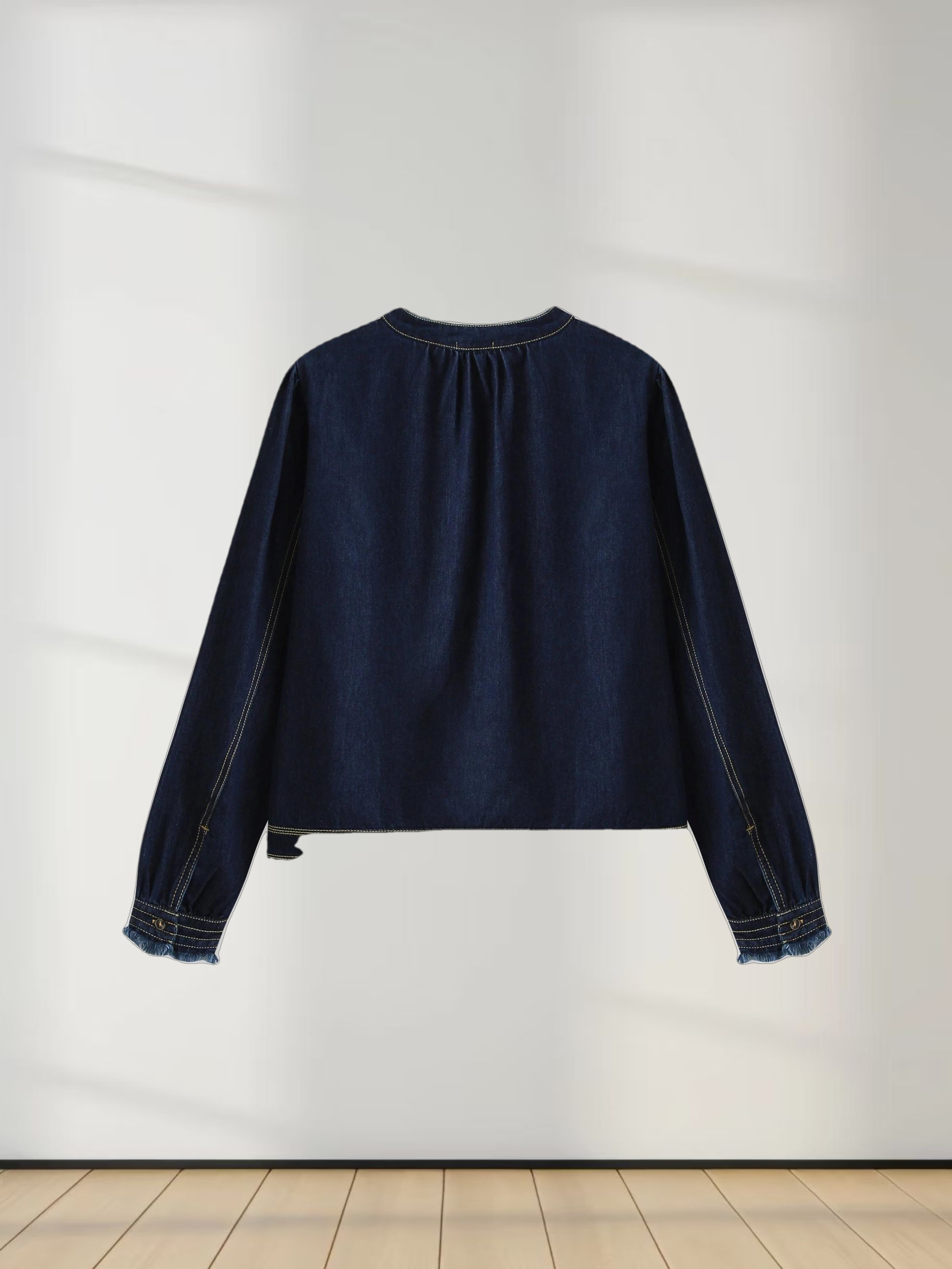 Denim Trapeze Top-Blue Denim