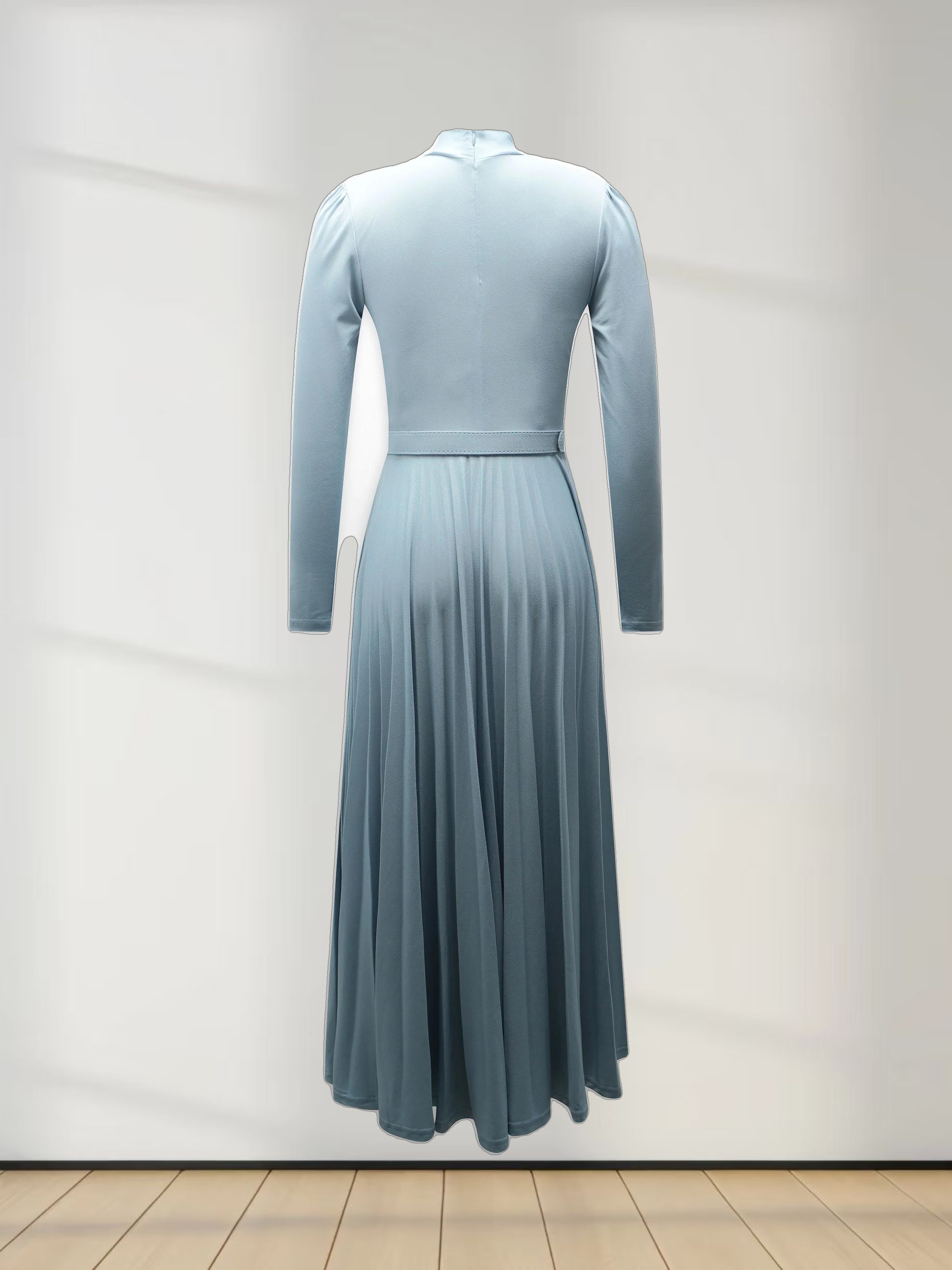 Front Knot Pleat Dress 50