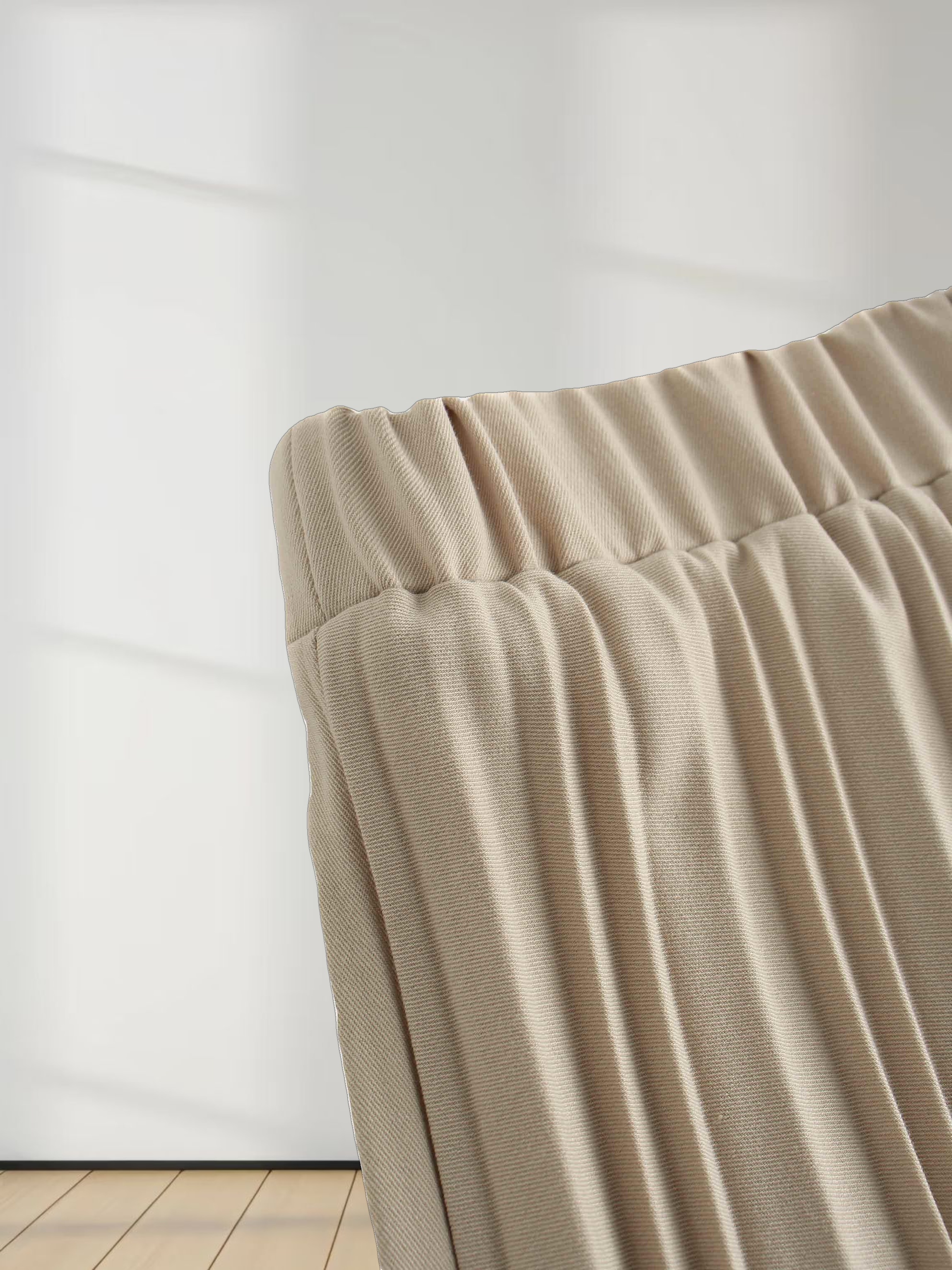 Mix Pleat Skirt-Ivory