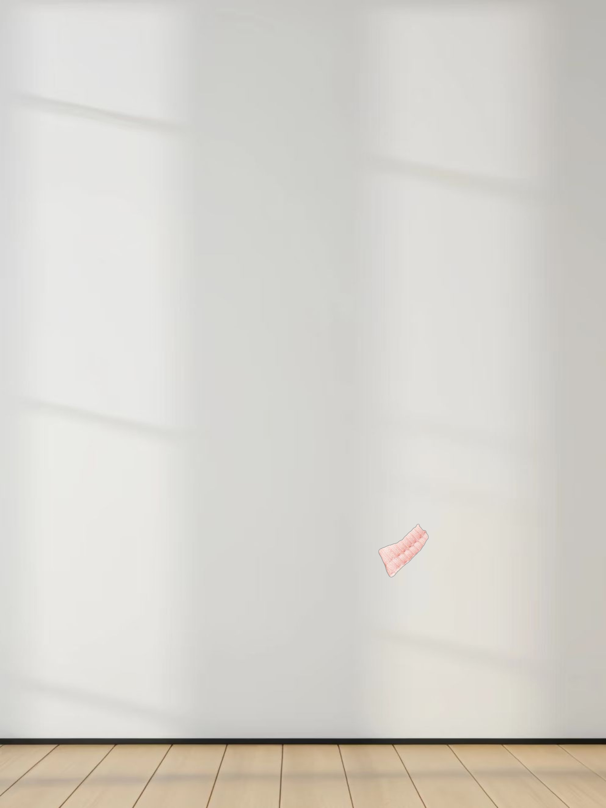 High V Ribbed Tee LS-Peach