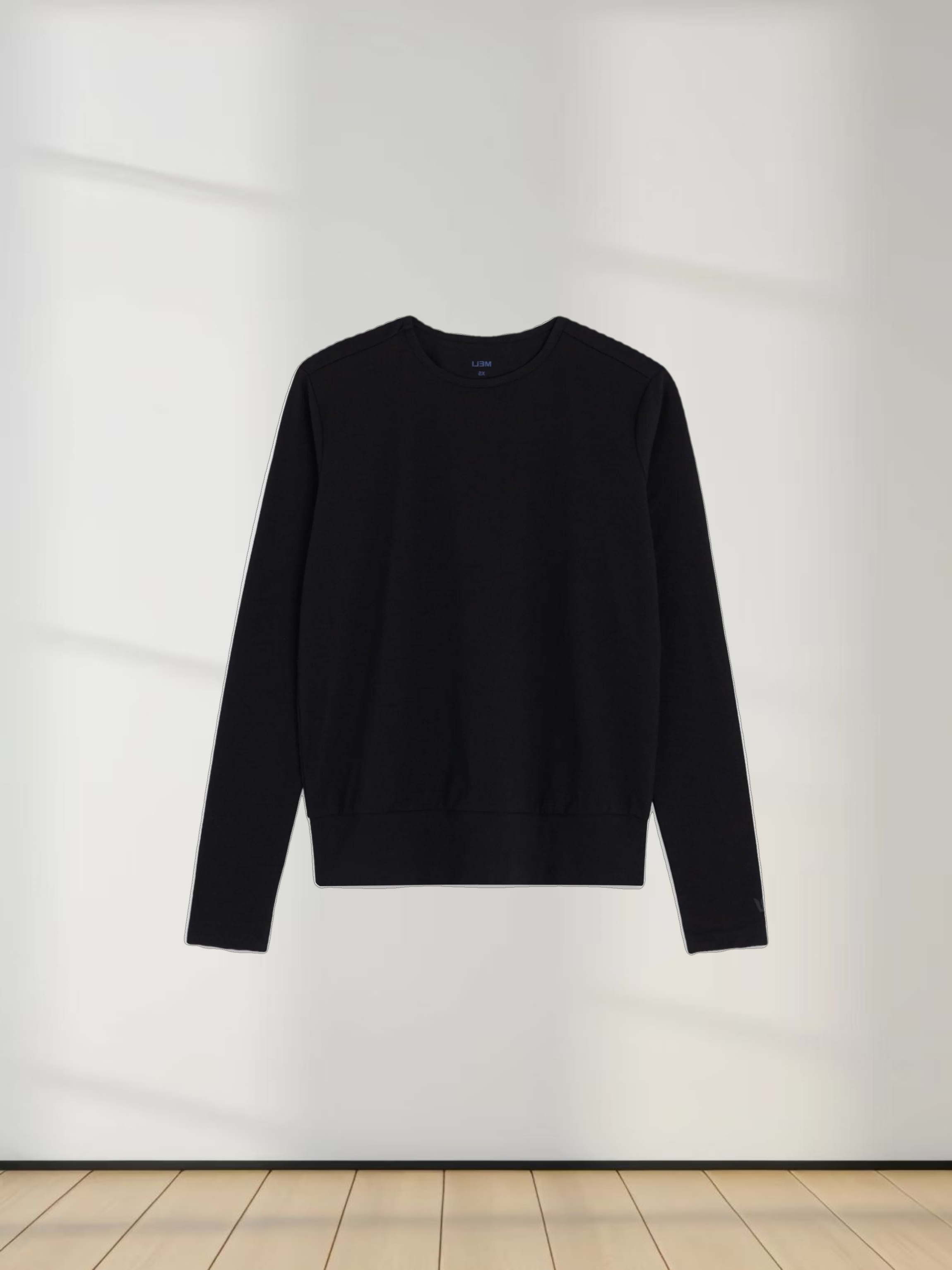 Crew Bomber Tee-Black