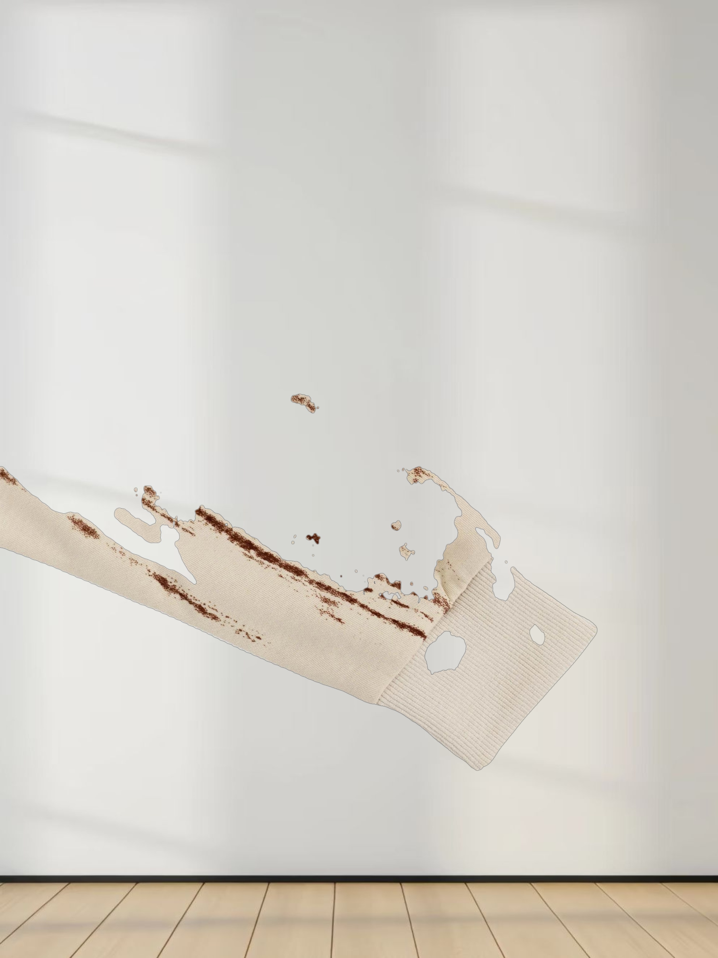 Tie Dye Splash Sweatshirt-Cream/Brown