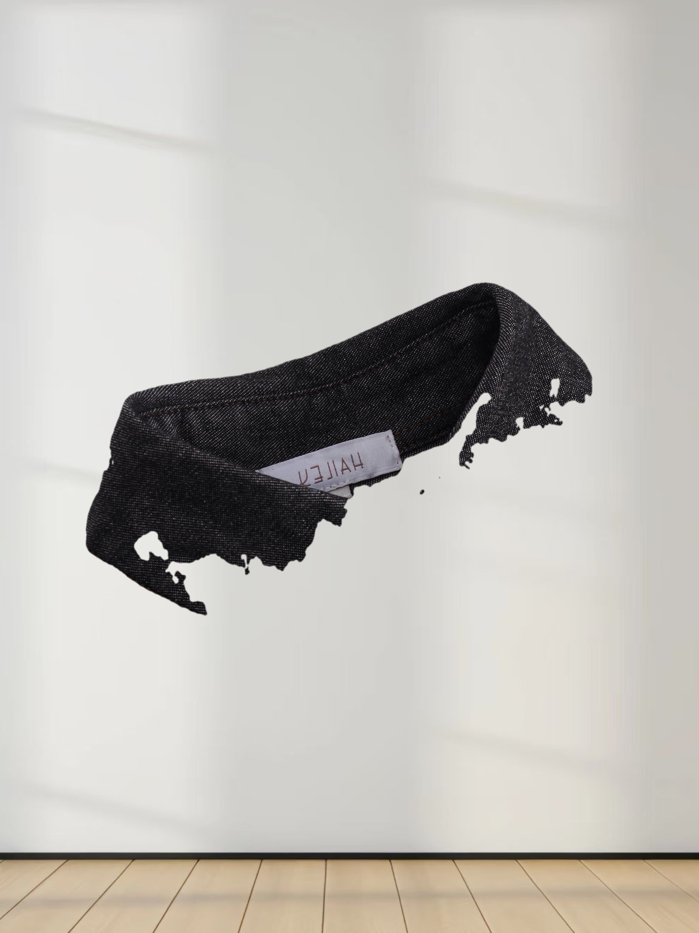 Drop Waist Denim Dress-Black