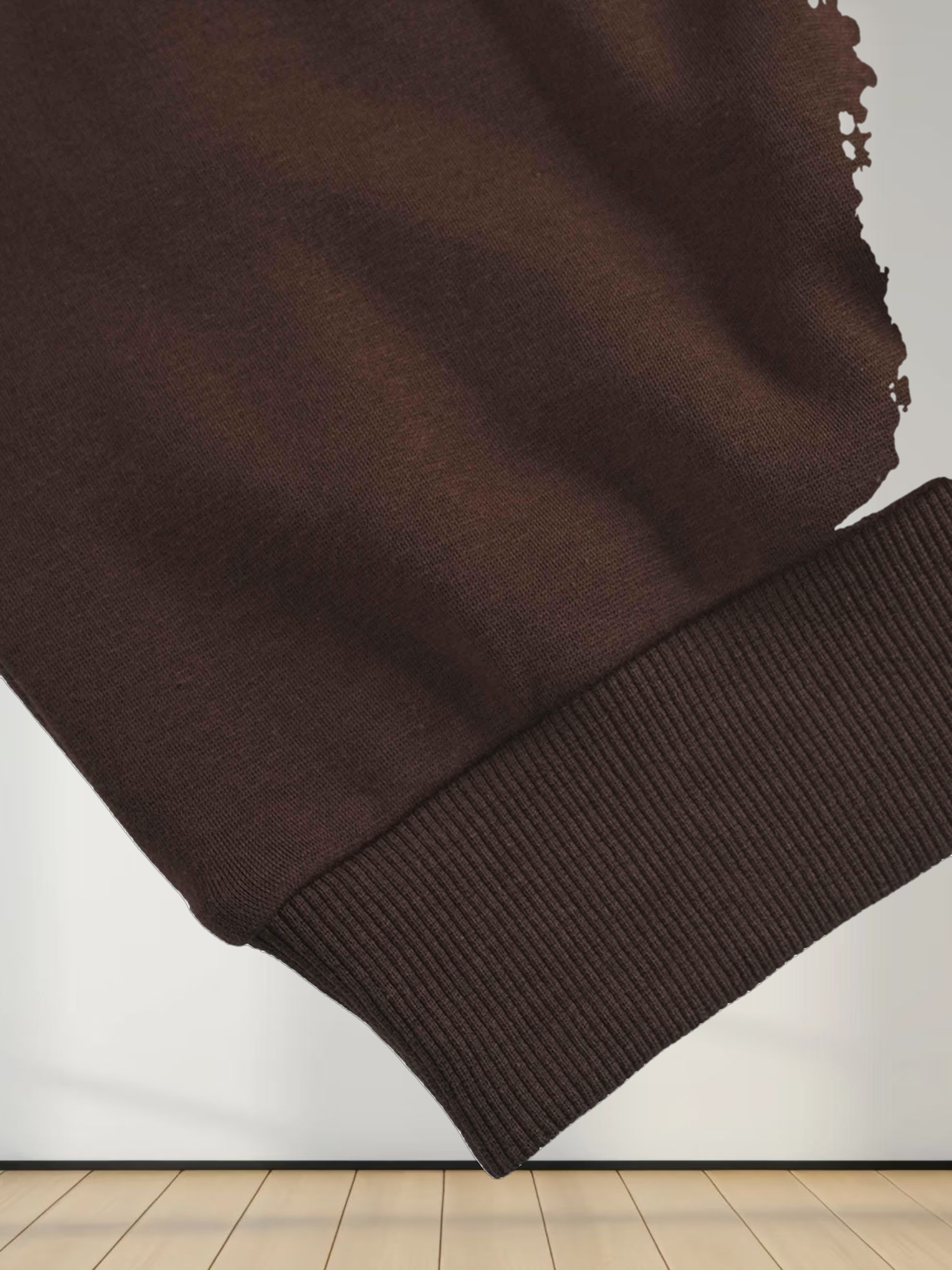 Embossed Crown Sweatshirt-Brown