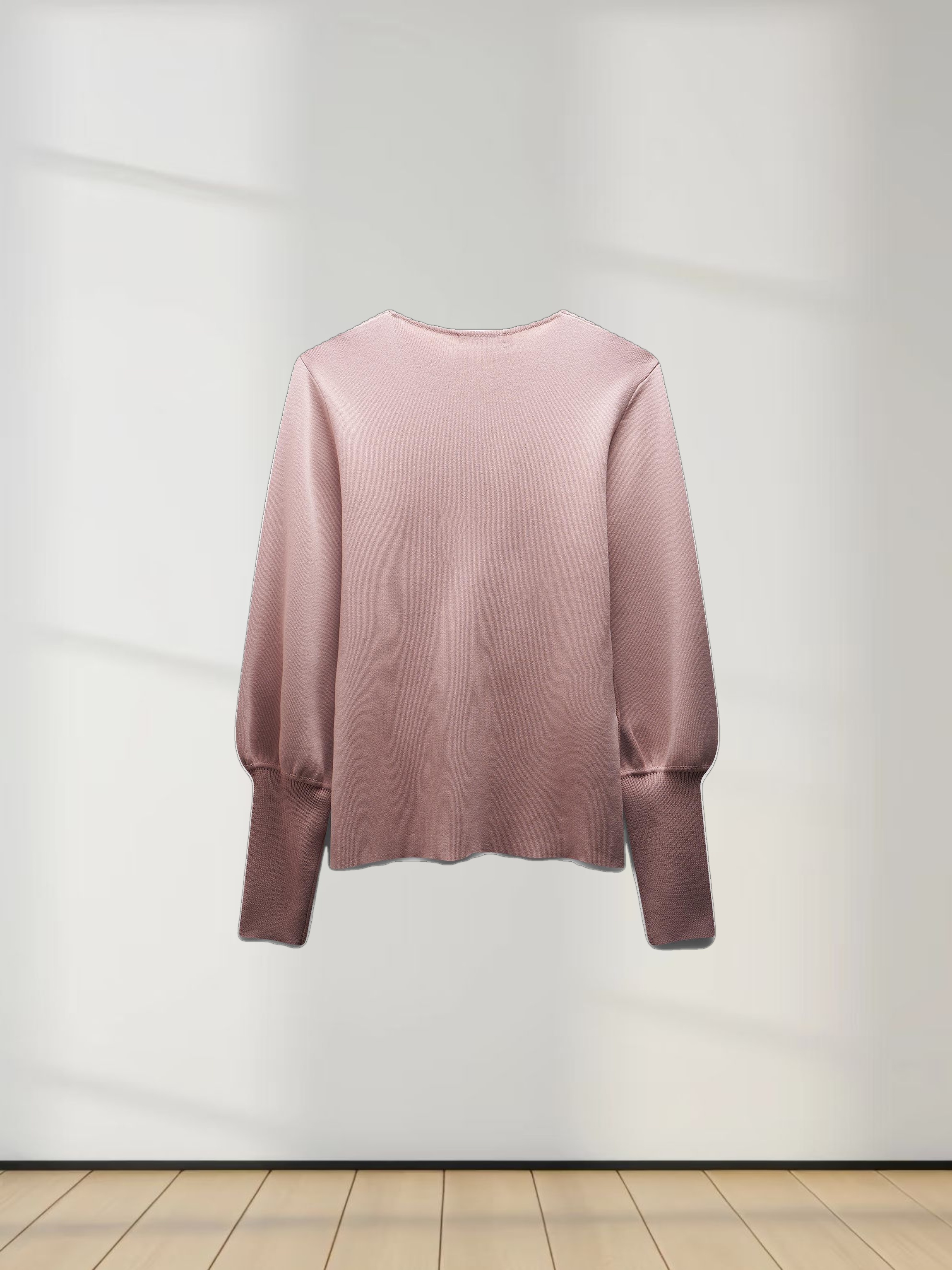 High Cuff Sweater-Blush