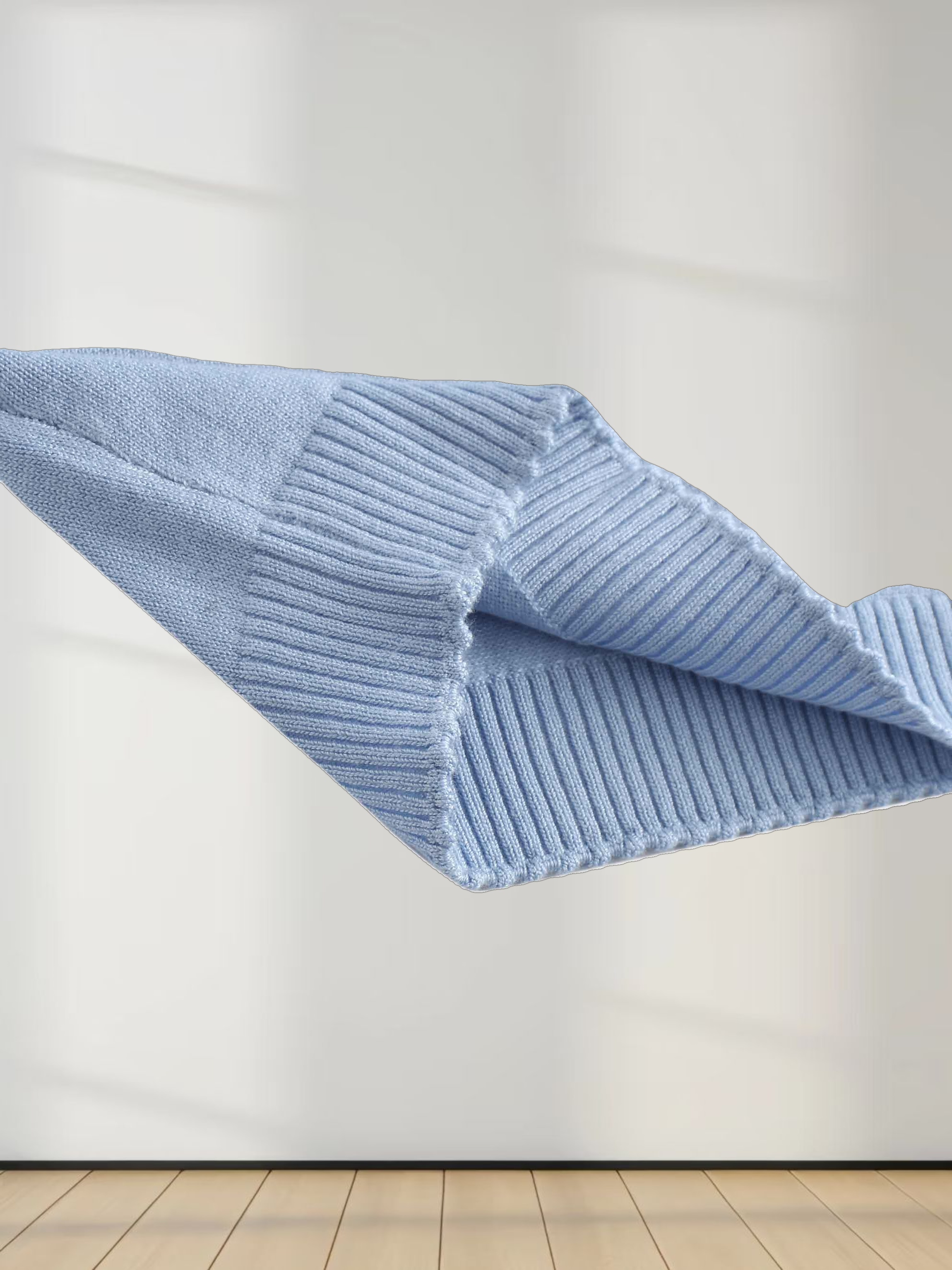 Embellished Cluster Crop Cardigan-Light Blue