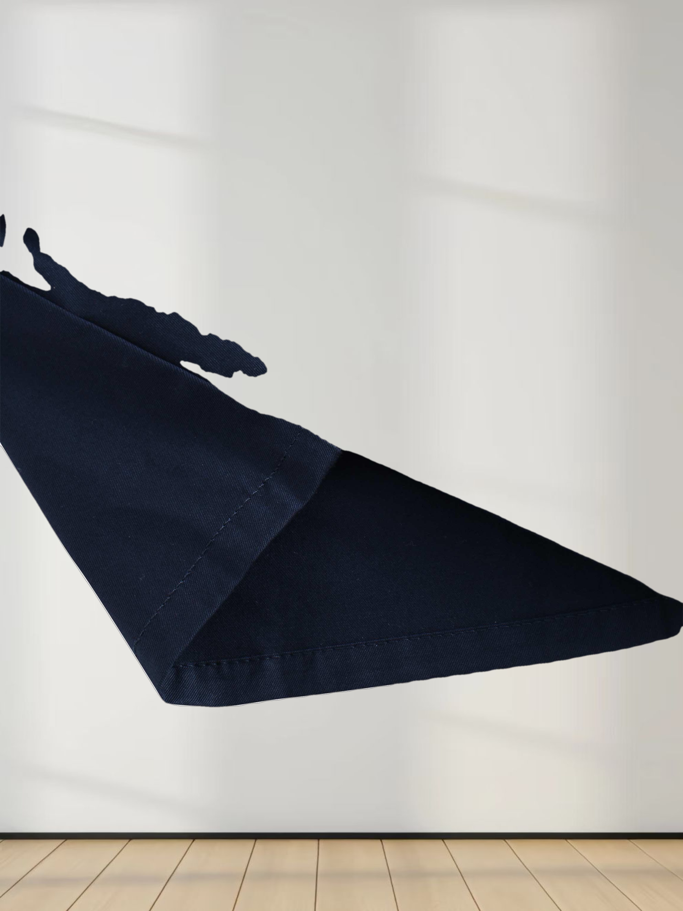 Stitch Down Cotton Pleated Skirt-Navy