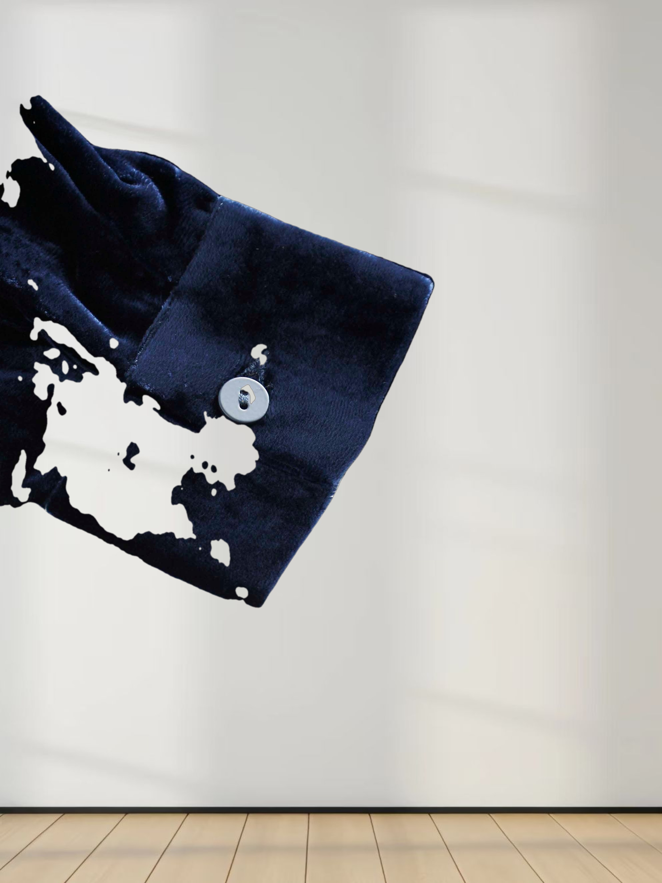 Velvet Flare Dress-Navy