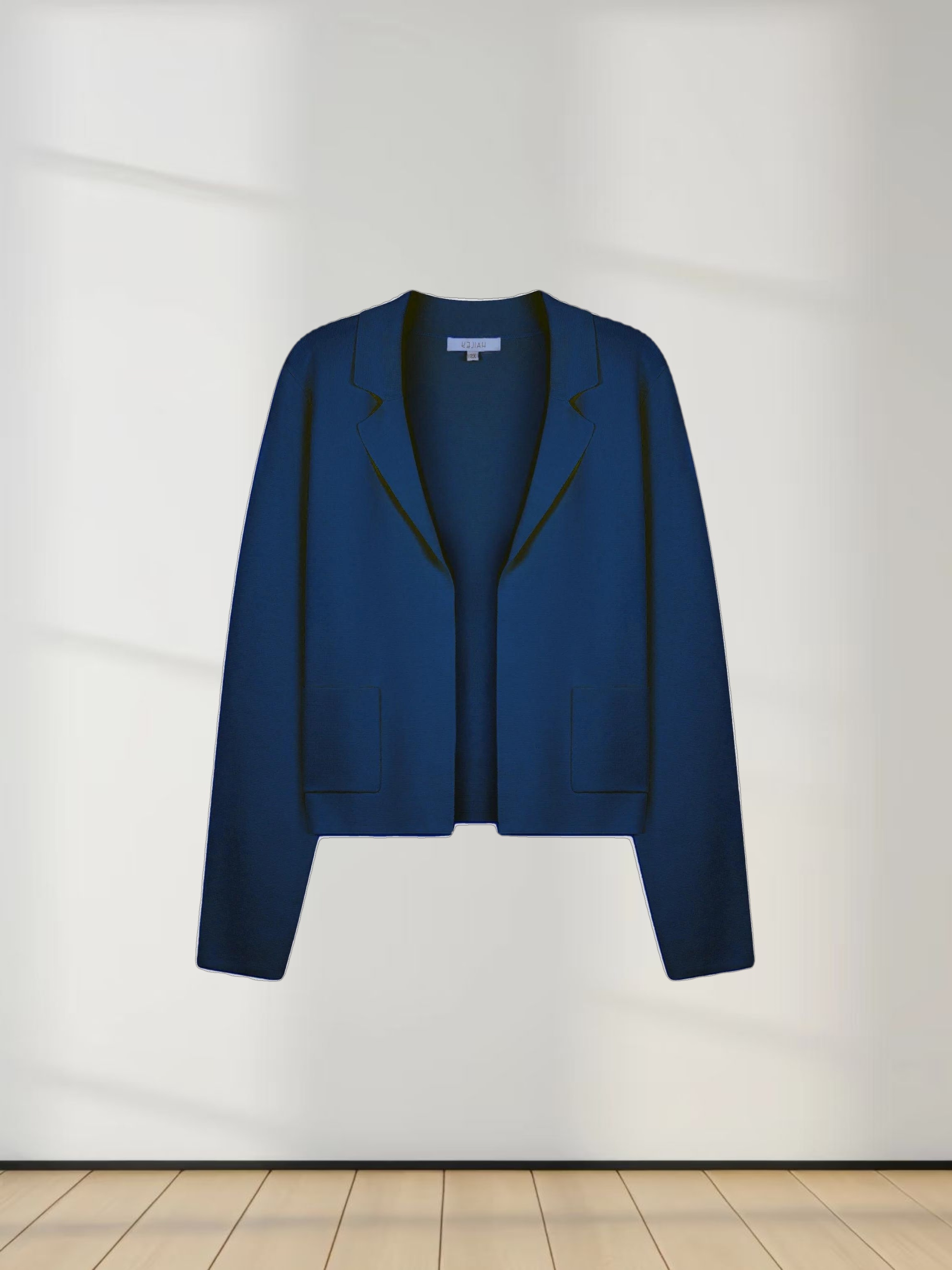 KNIT BLAZER-NAVY