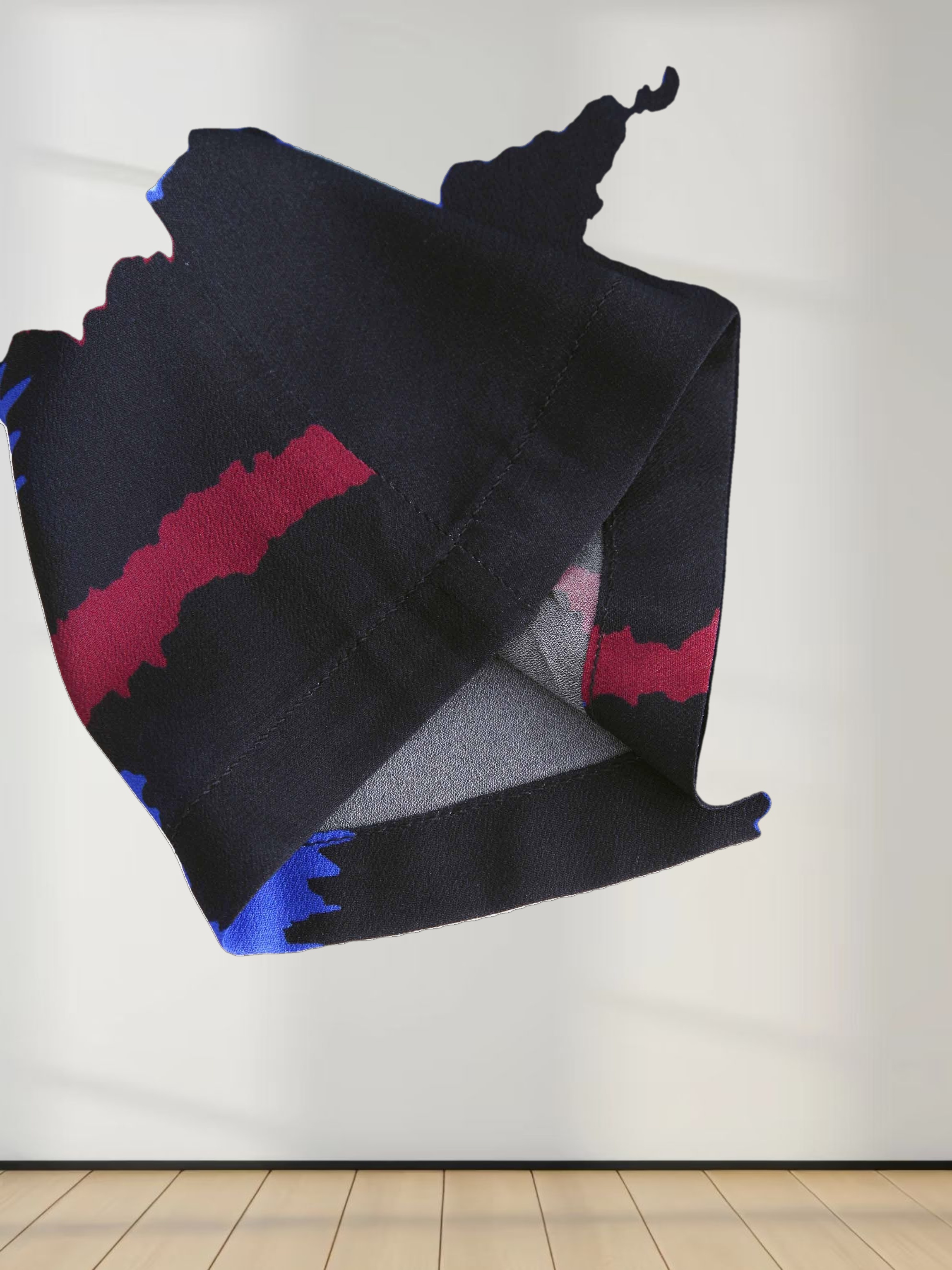 U Shape Wrap Prong Dress-Tie Dye Plaid