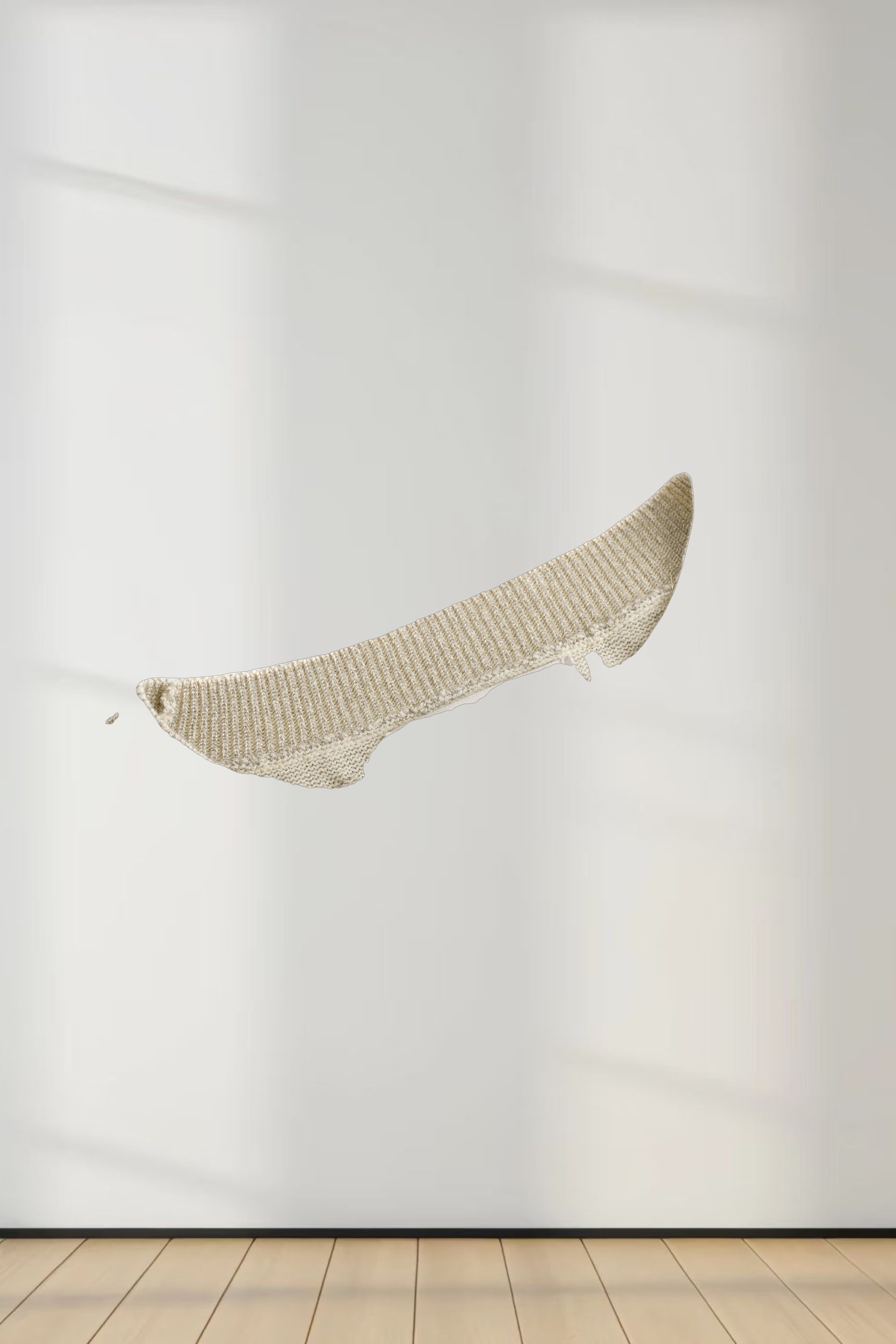 Textured Lurex Crew Sweater-Ivory