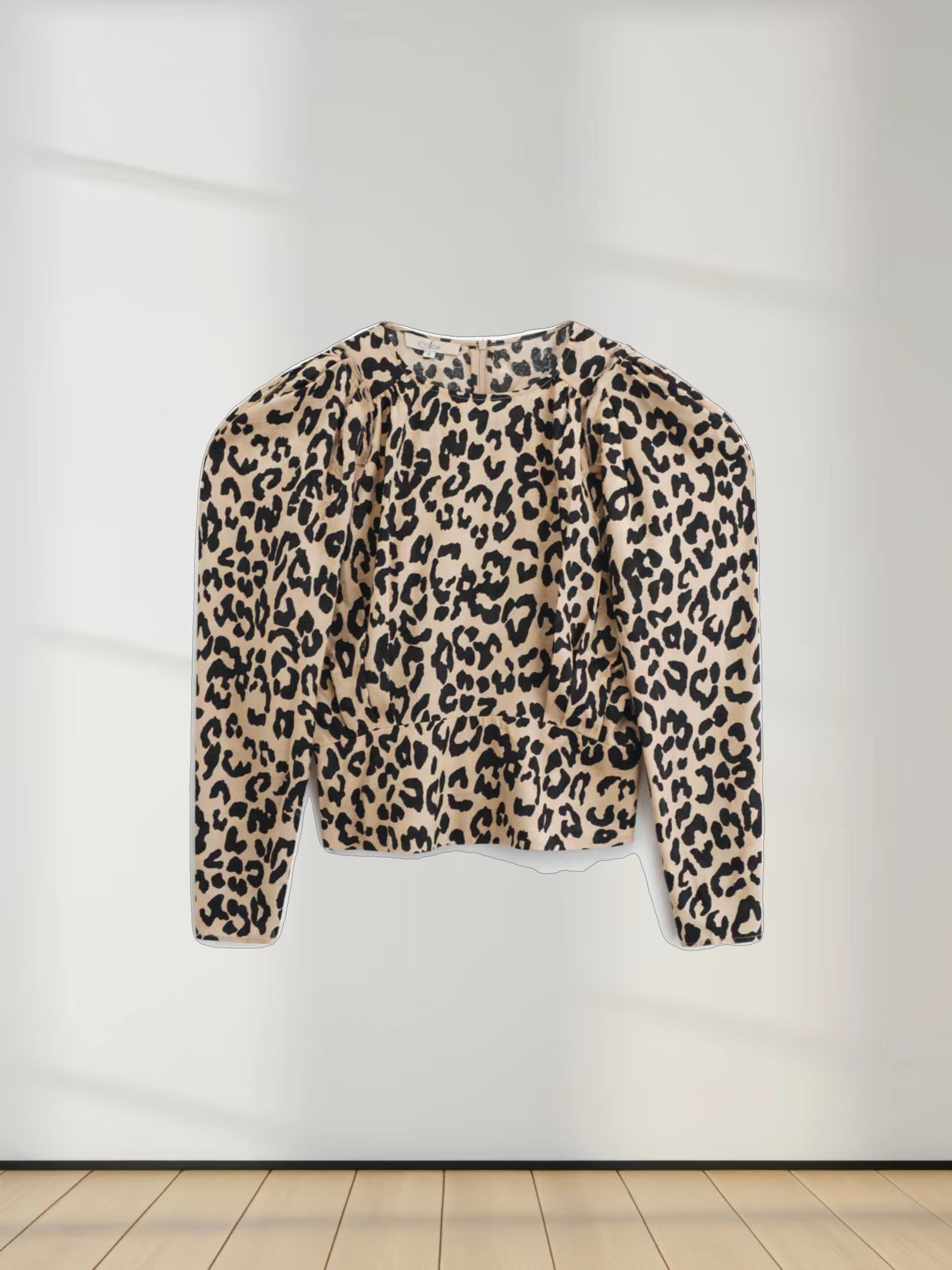 Vintage Blouson Top-Leopard