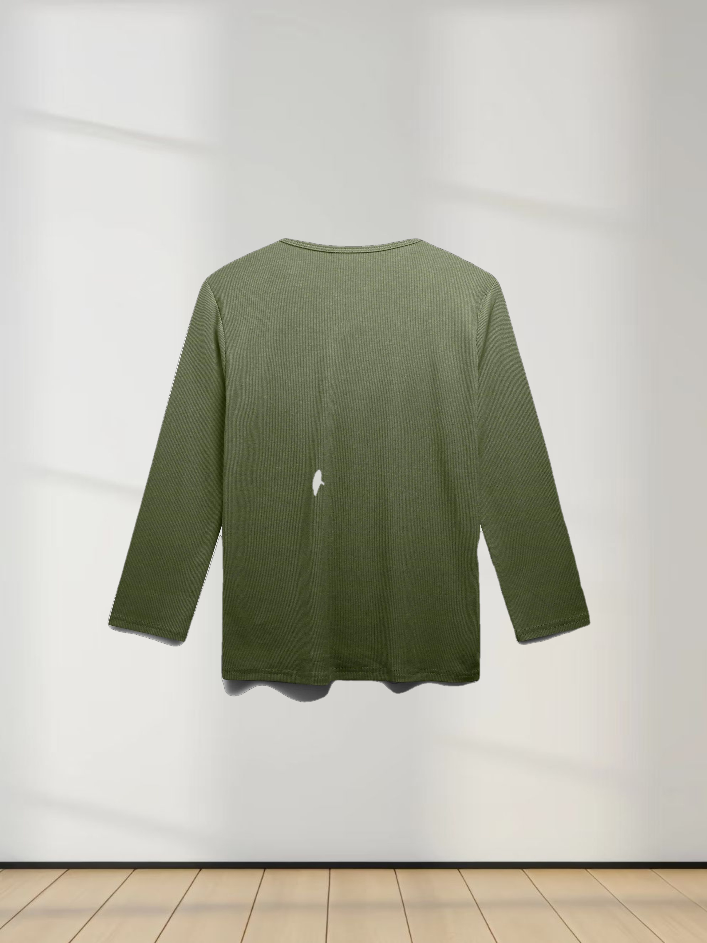 RIBBED HIGH V 3Q-CAMOUFLAGE GREEN