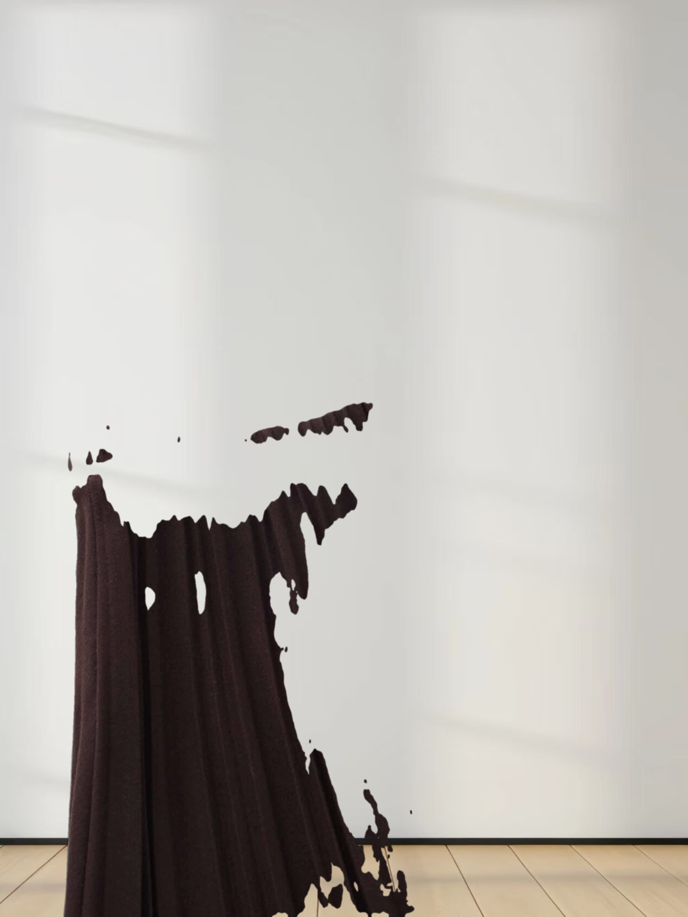 Wool Blend  Pleated Skirt-Dark Brown