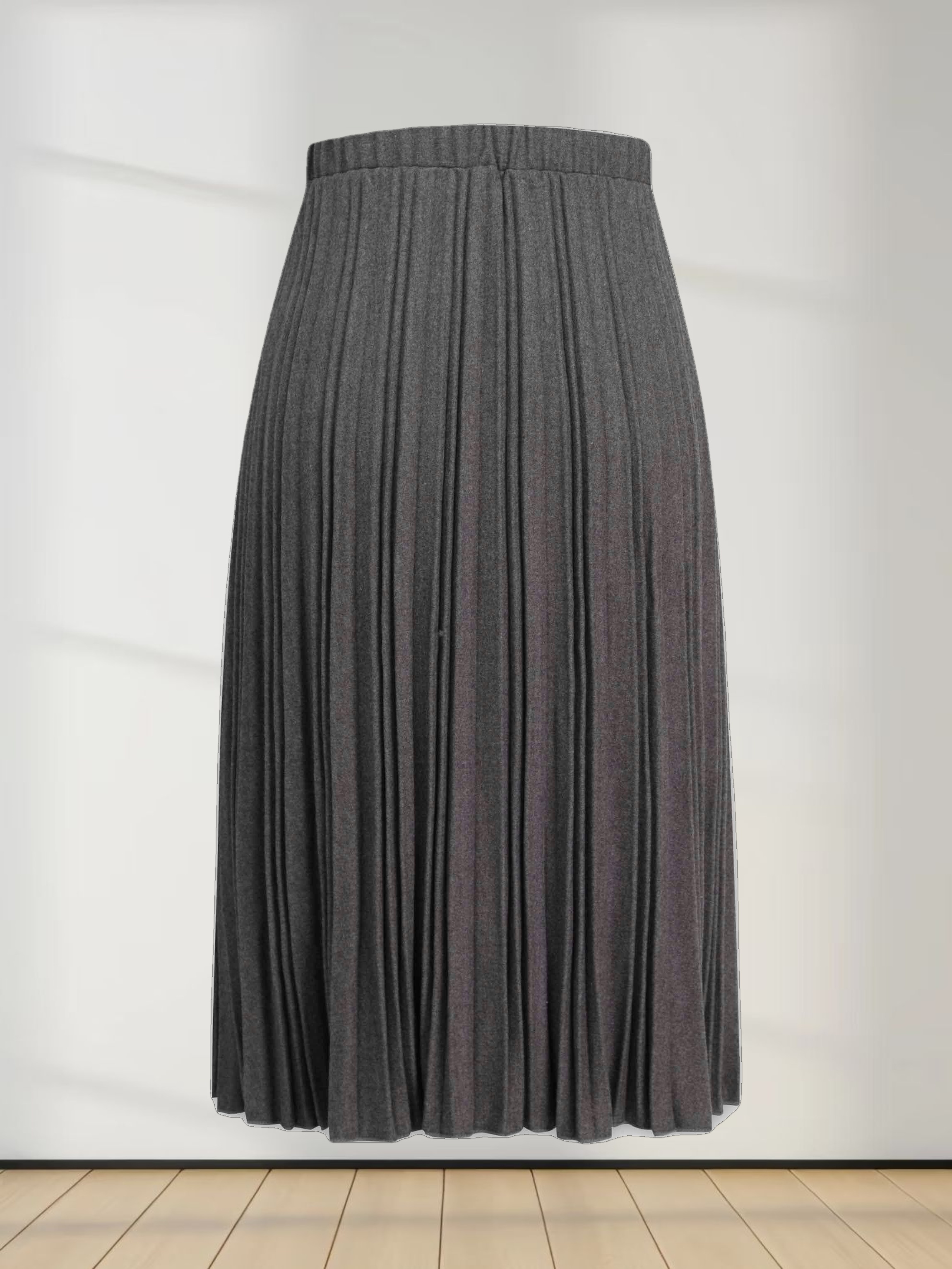 Wool Blend Pleated Skirt 25.5