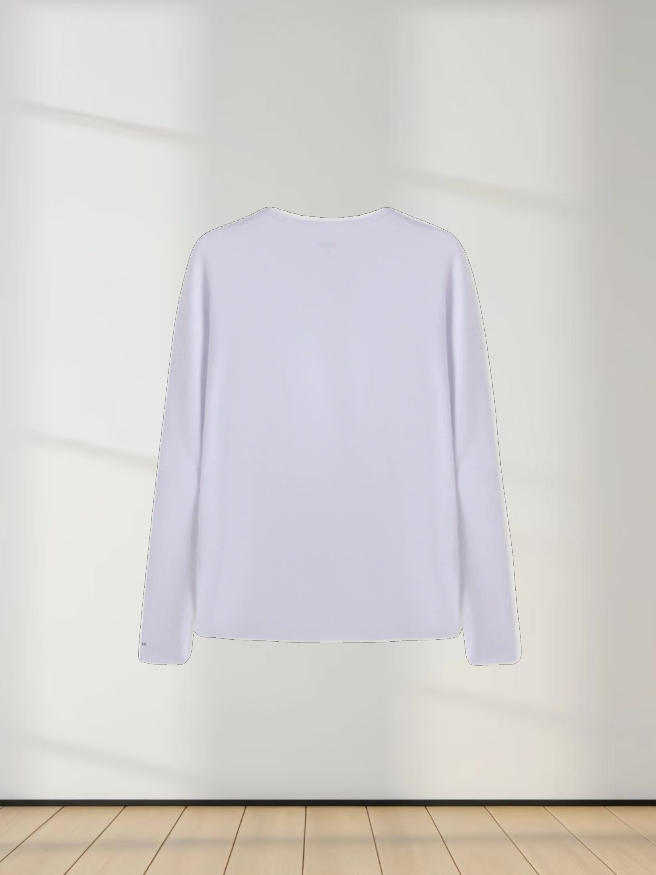 CREW RIBBED DOLMAN-WHITE