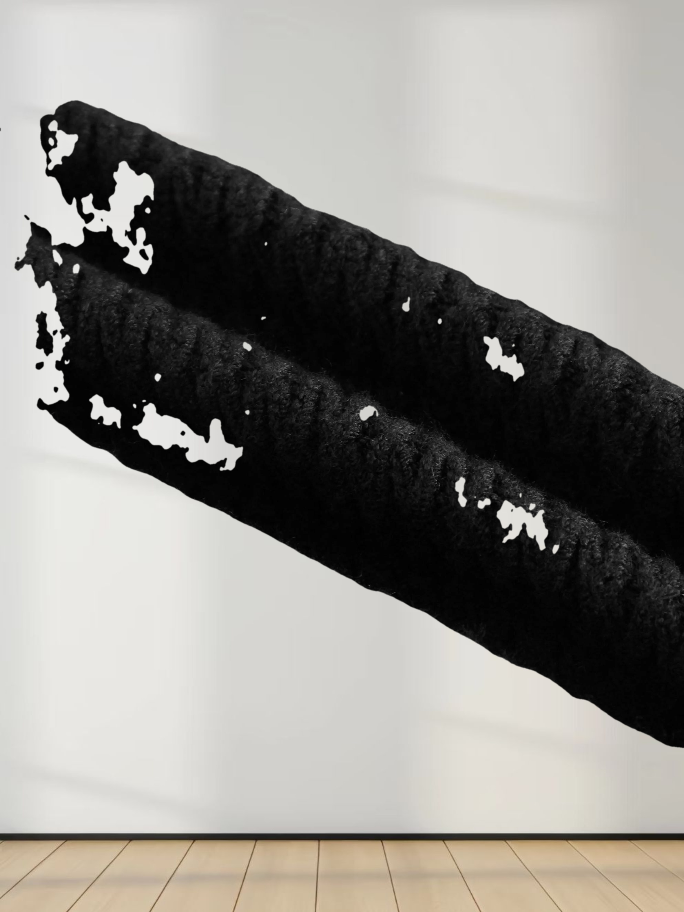 Textured Crew Cardigan-Black