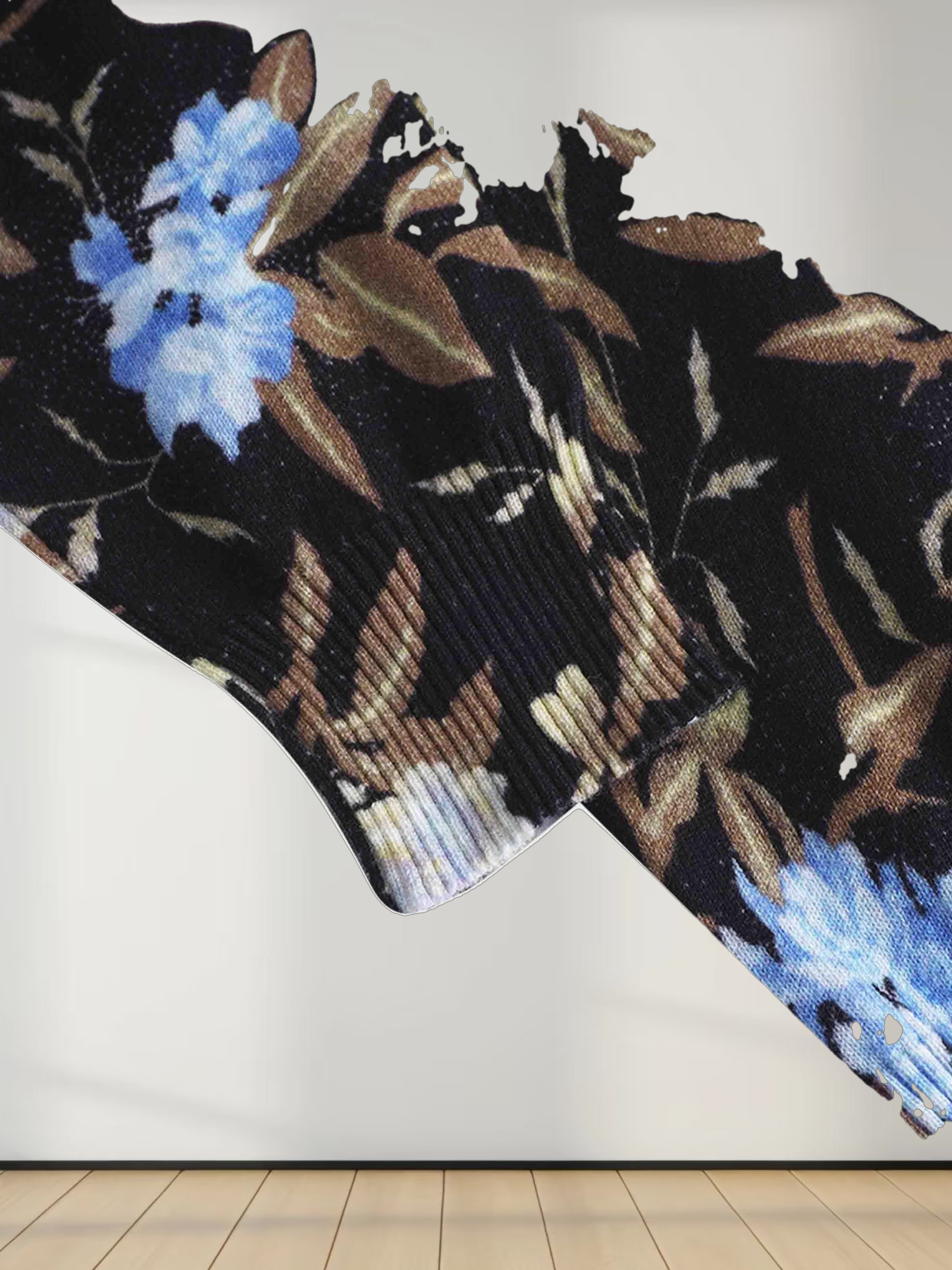 Printed Sweater-Fawn Floral