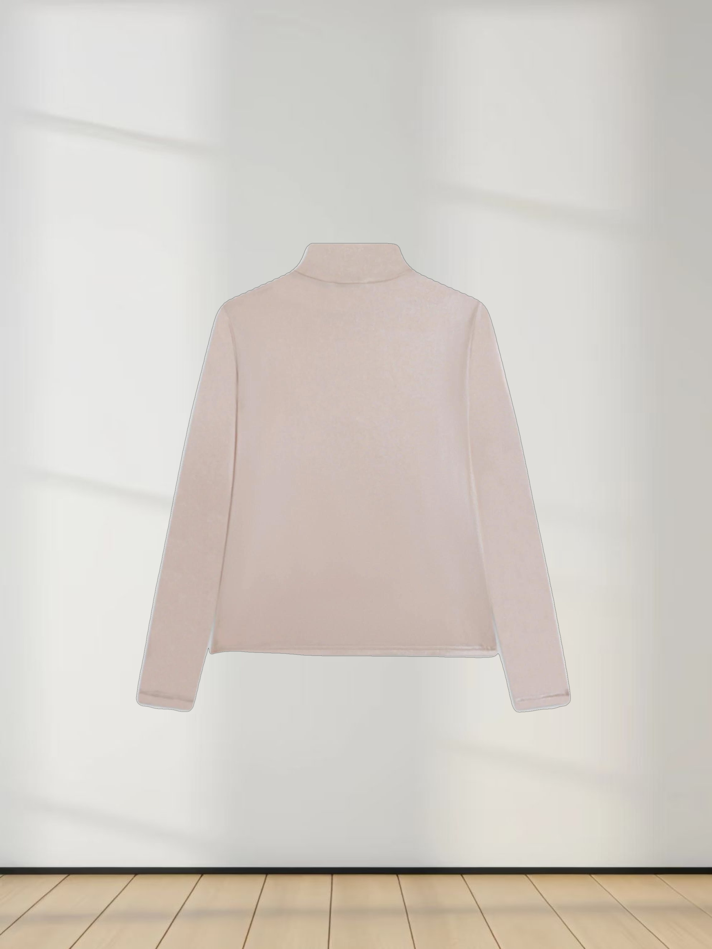 Shimmer Turtleneck-Cream/Silver