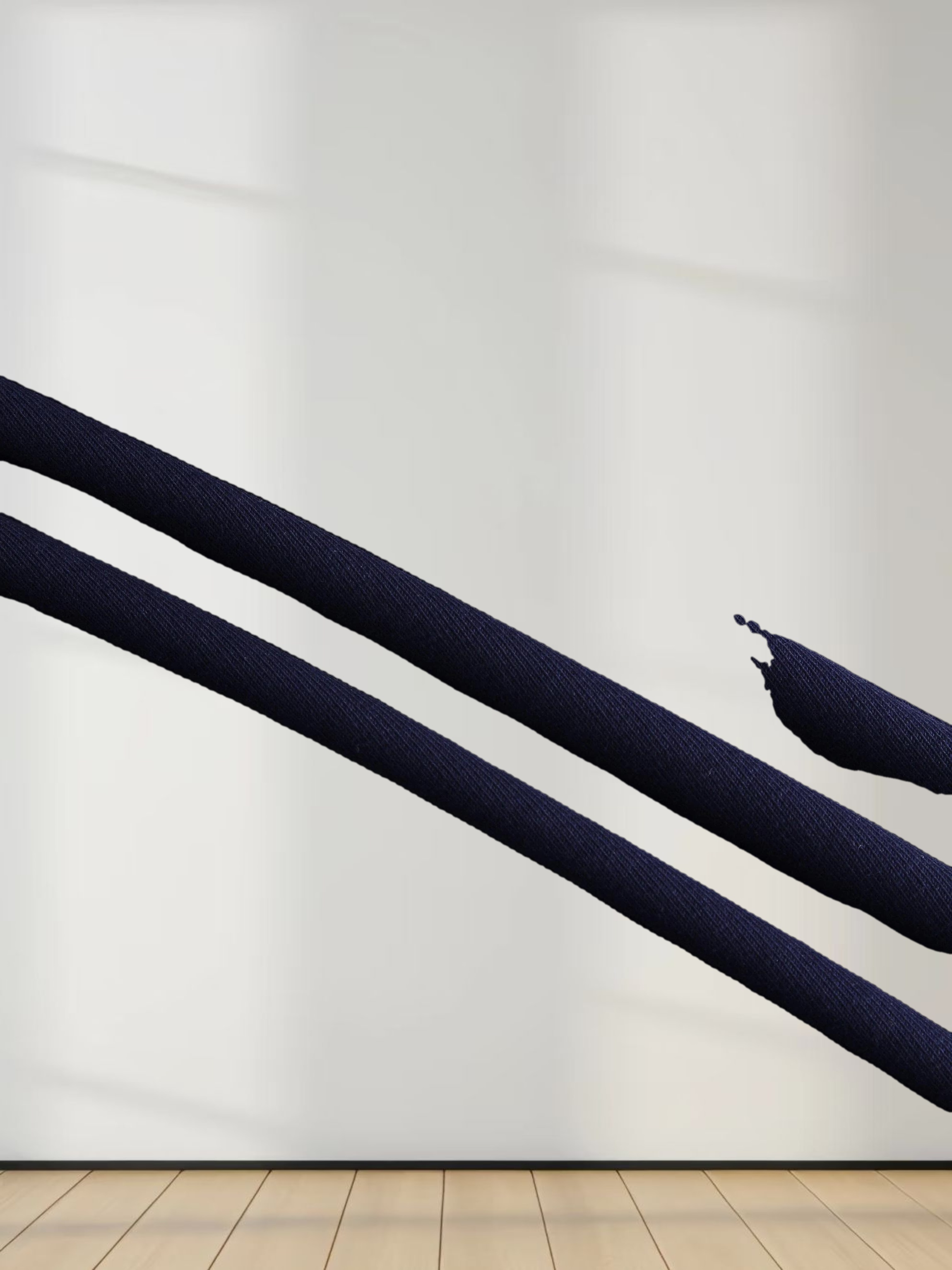 BASIC HIGH V TEE LS-NAVY