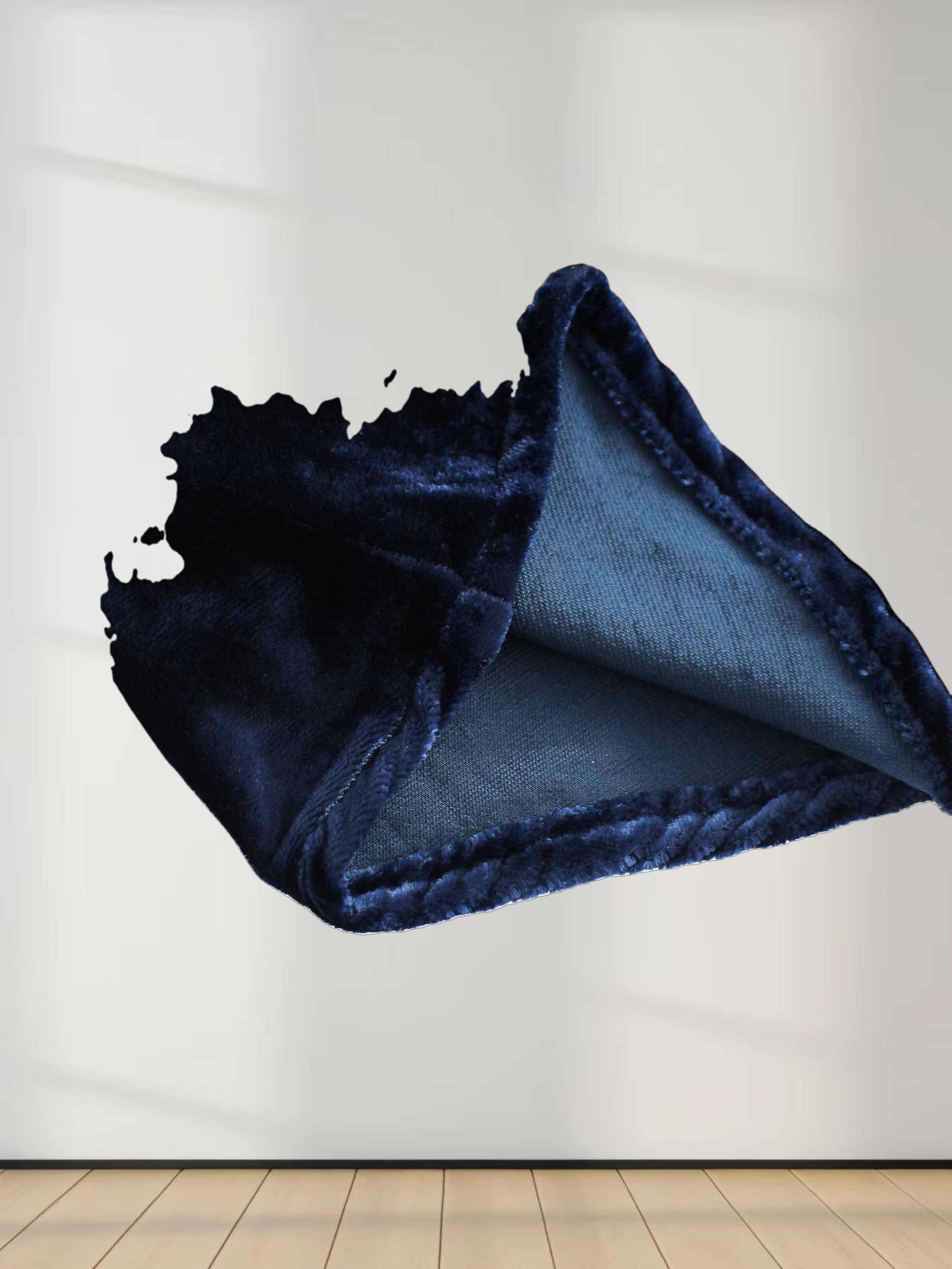 Velvet Flare Dress-Navy