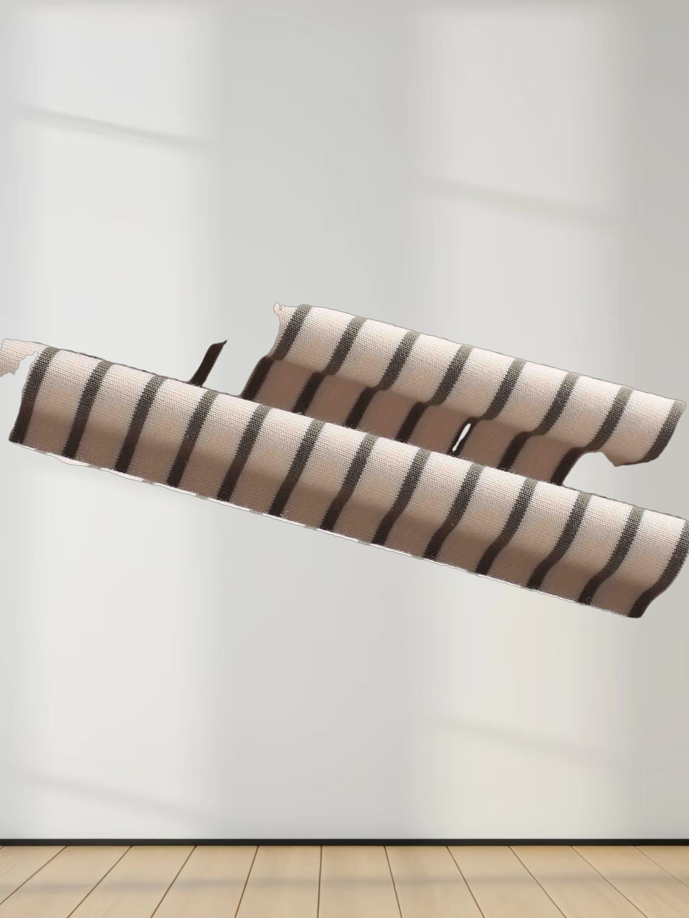 Flat Striped High V Long Sleeve-Pink/Green