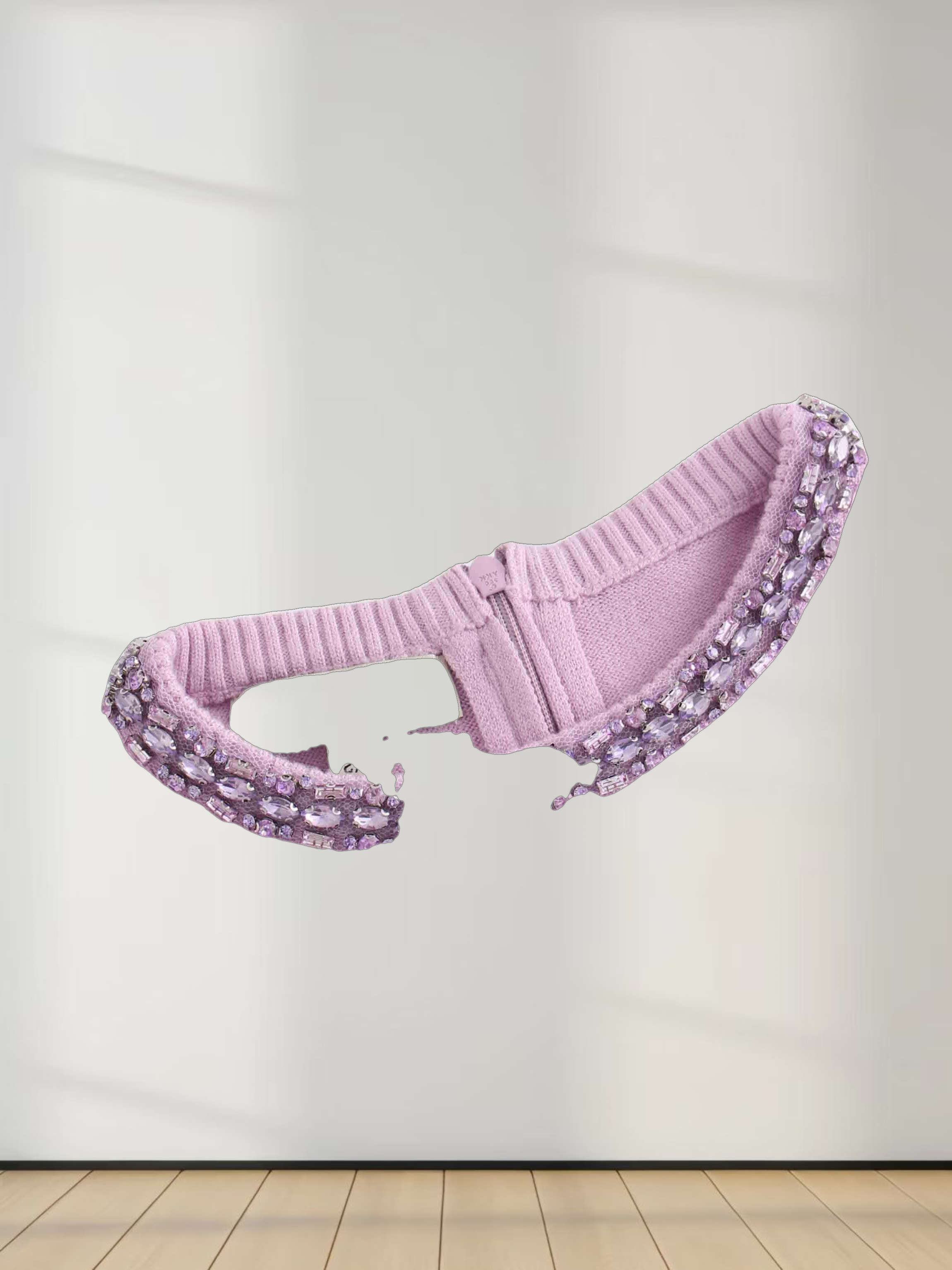 Embellished Crew Sweater-Lilac