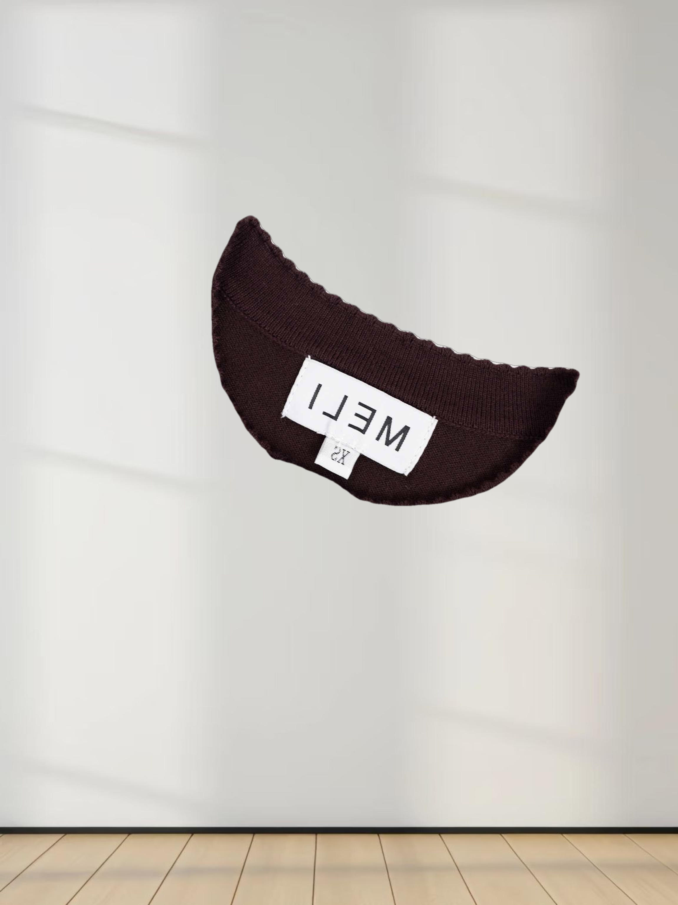 Trim Detail Crew Crop Cardigan-Chocolate Brown