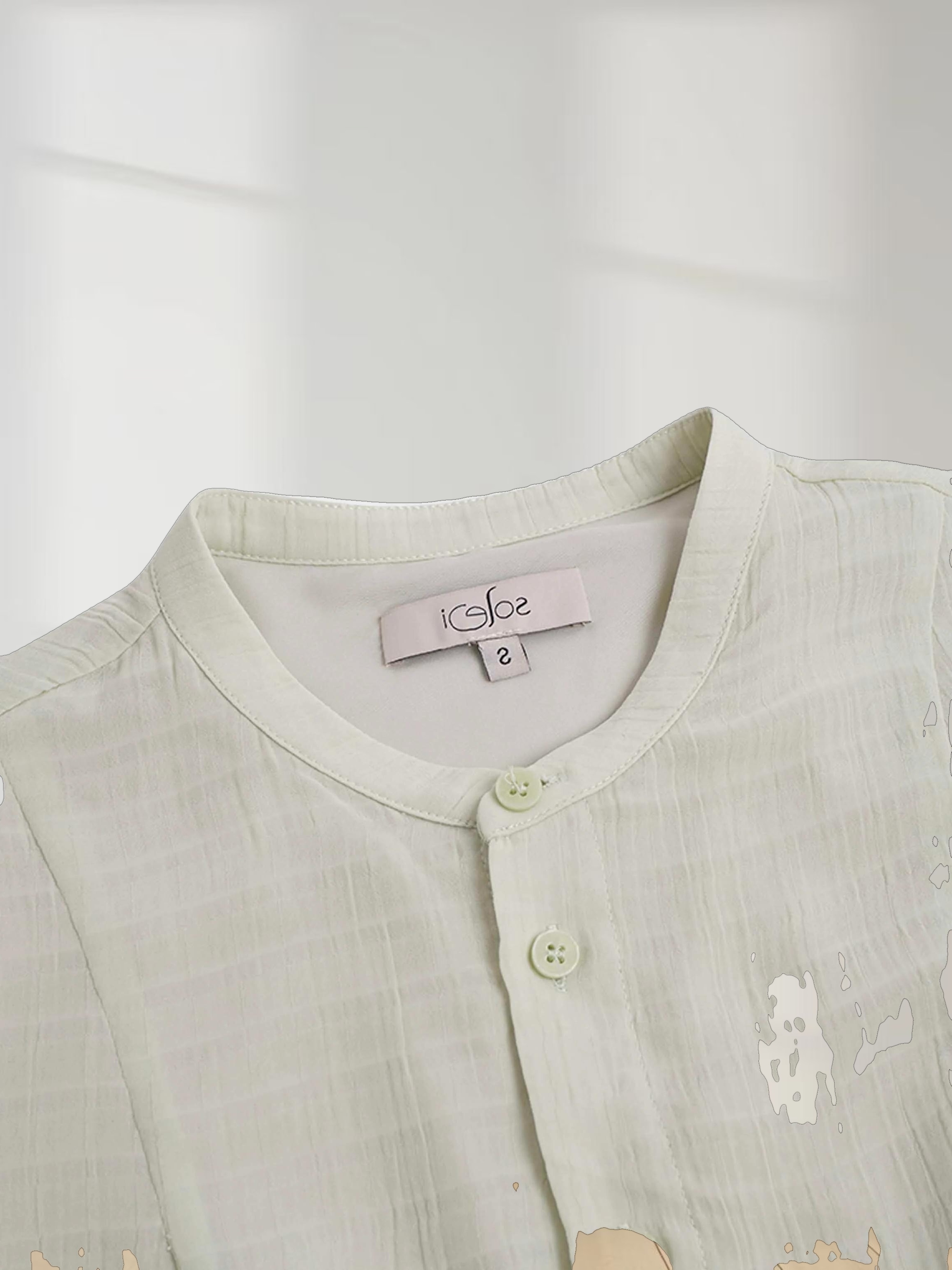 A Line Shirtdress-Celery Crinkle