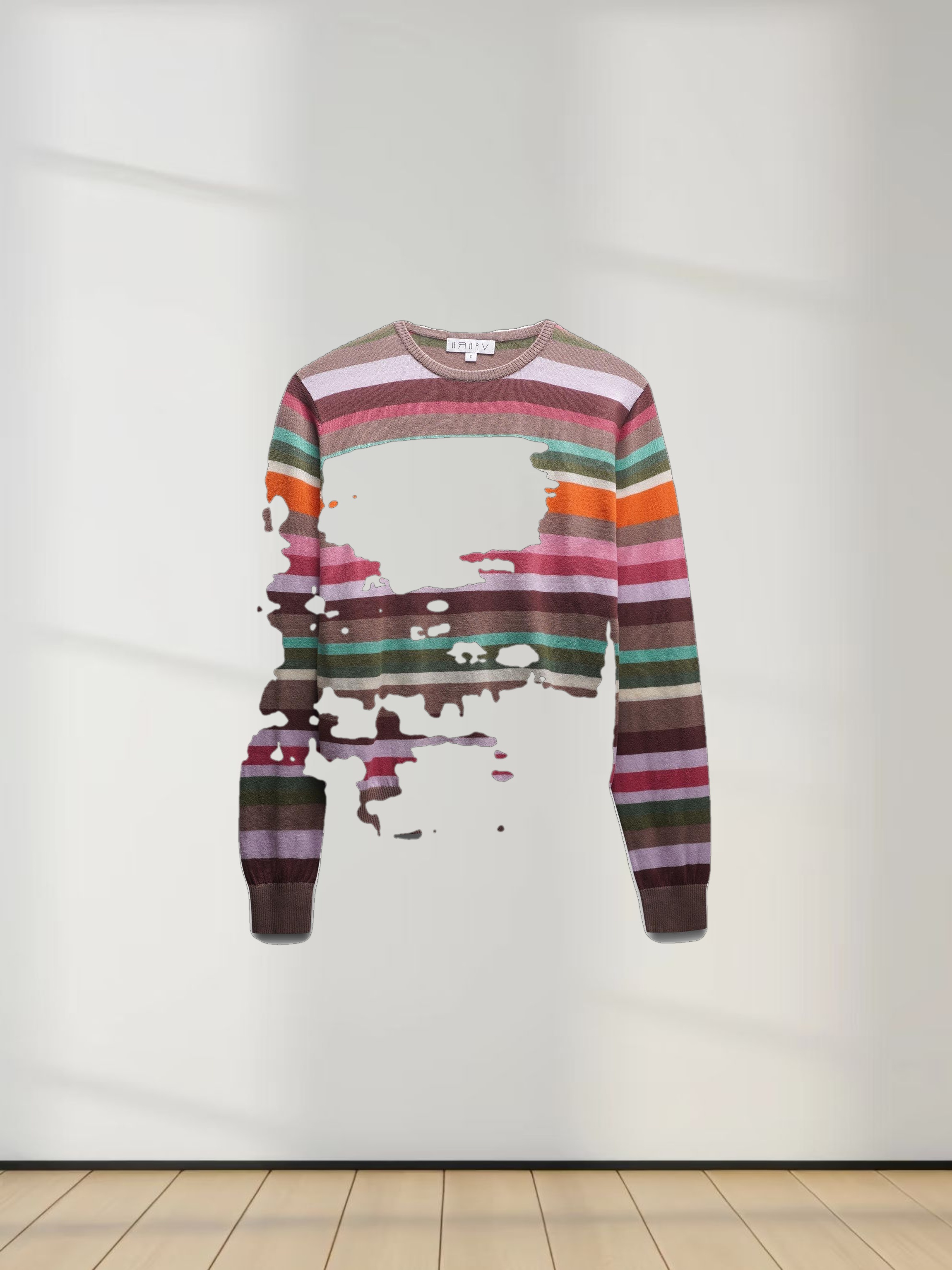 Printed Sweater-Rainbow Burst
