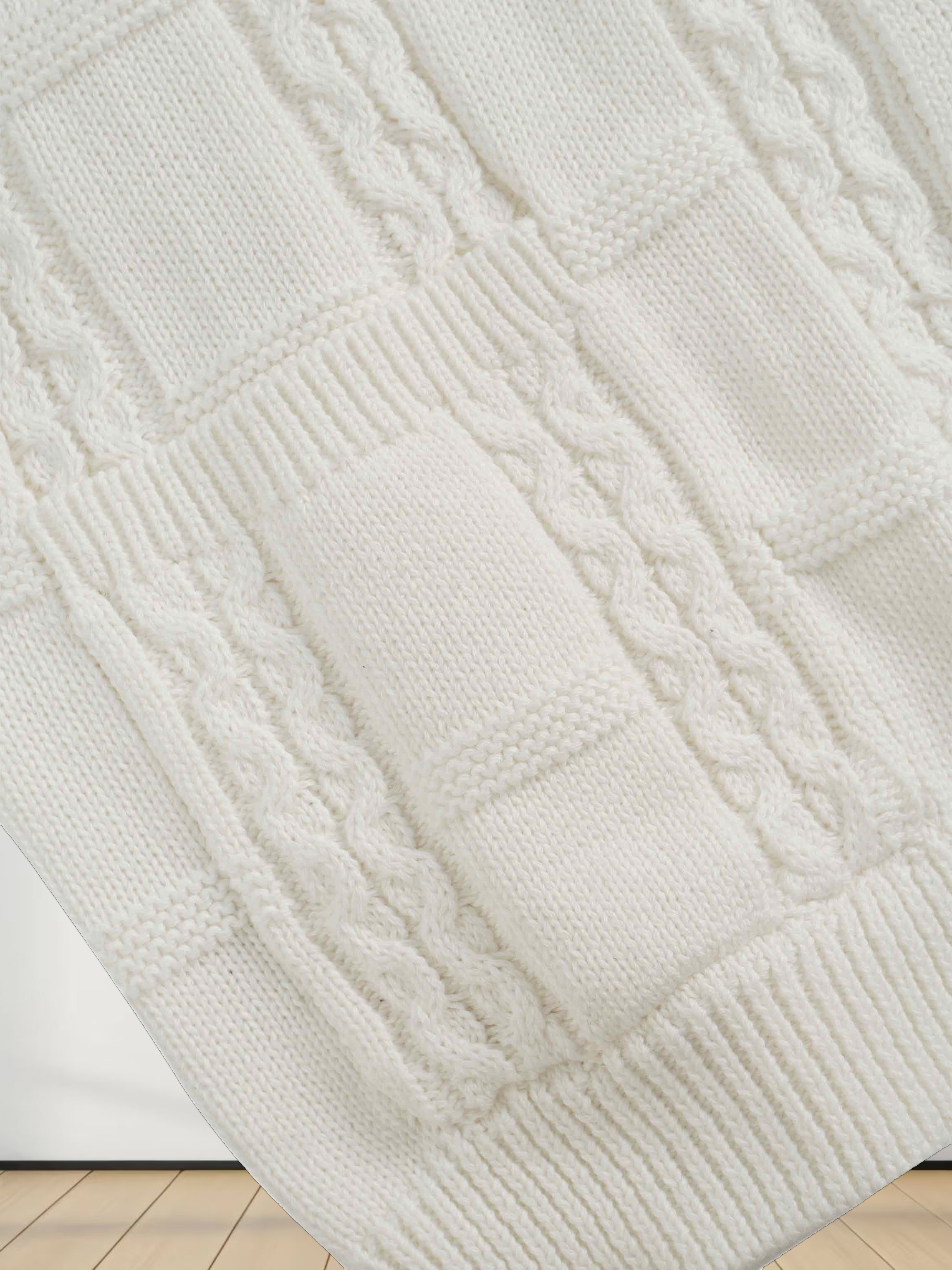 Cable Design Cardigan-Ivory