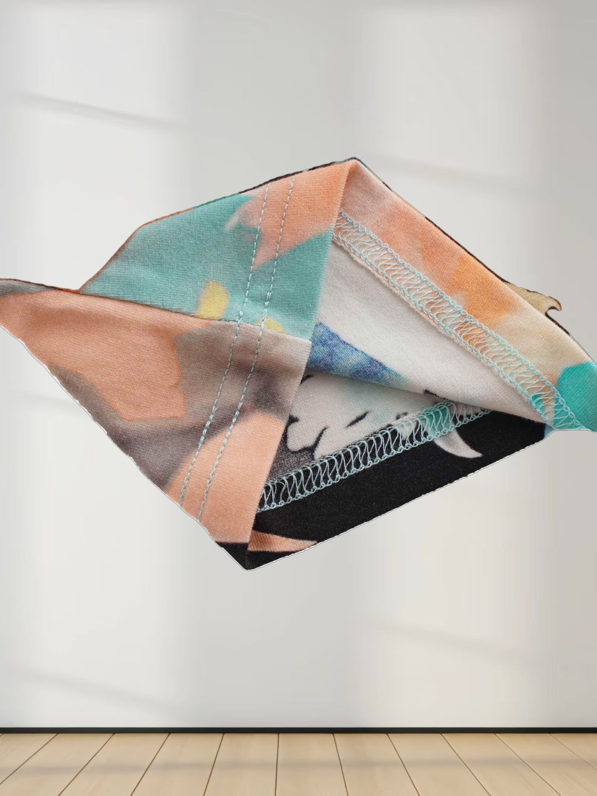 Printed Modal Turtleneck-Pop Art