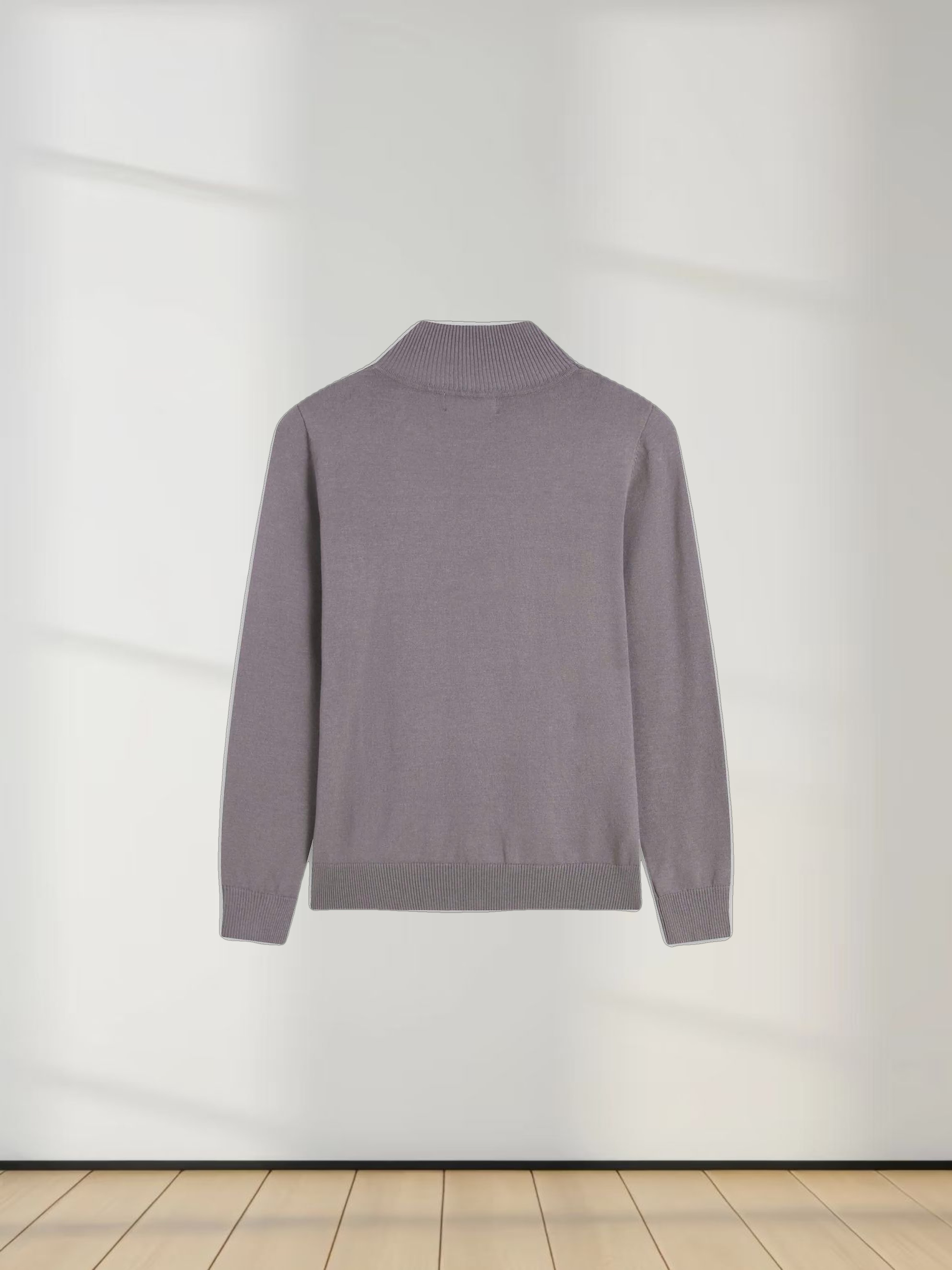 Beaded Turtleneck-Grey