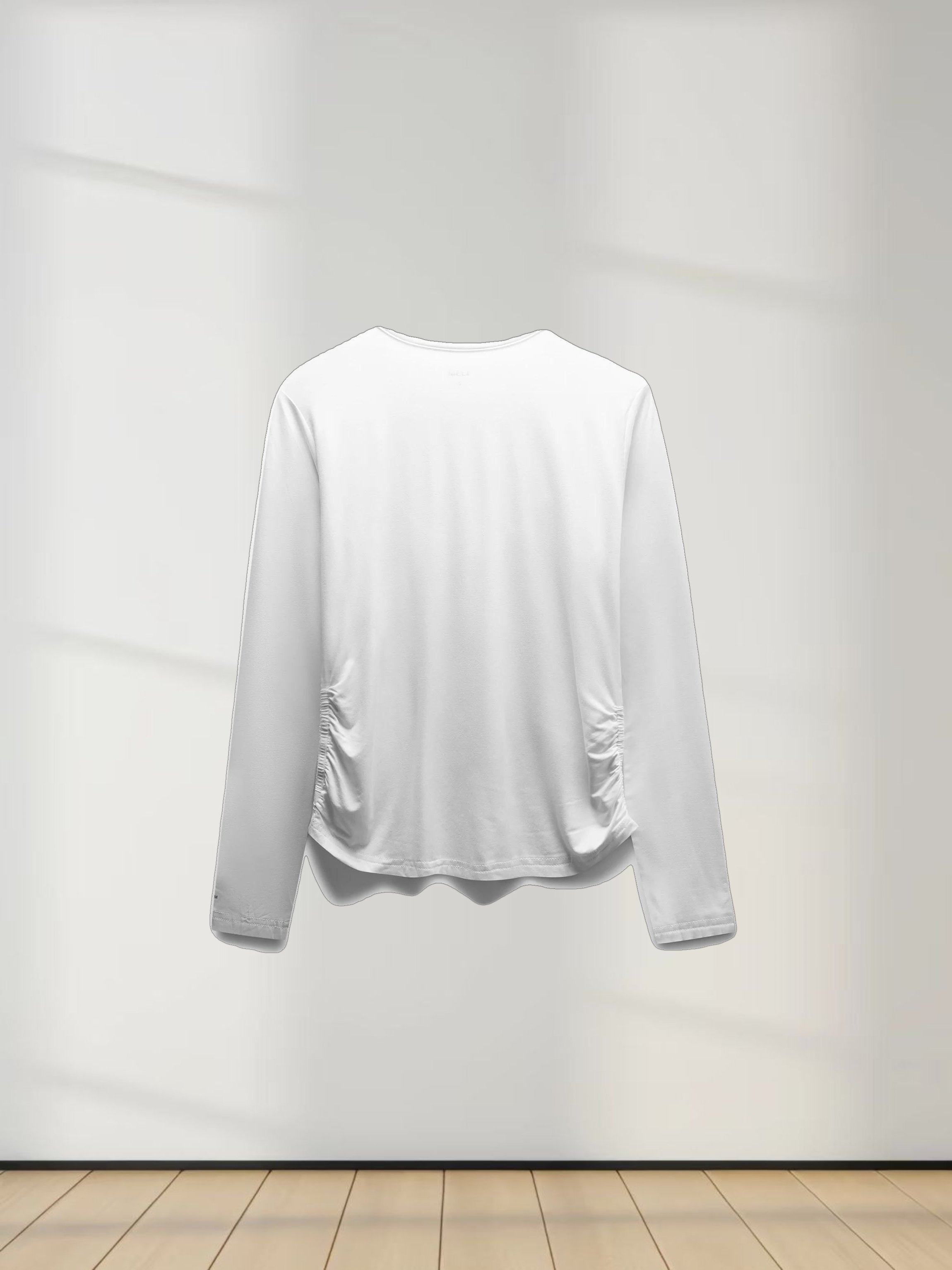 SIDE ELASTIC TEE-WHITE