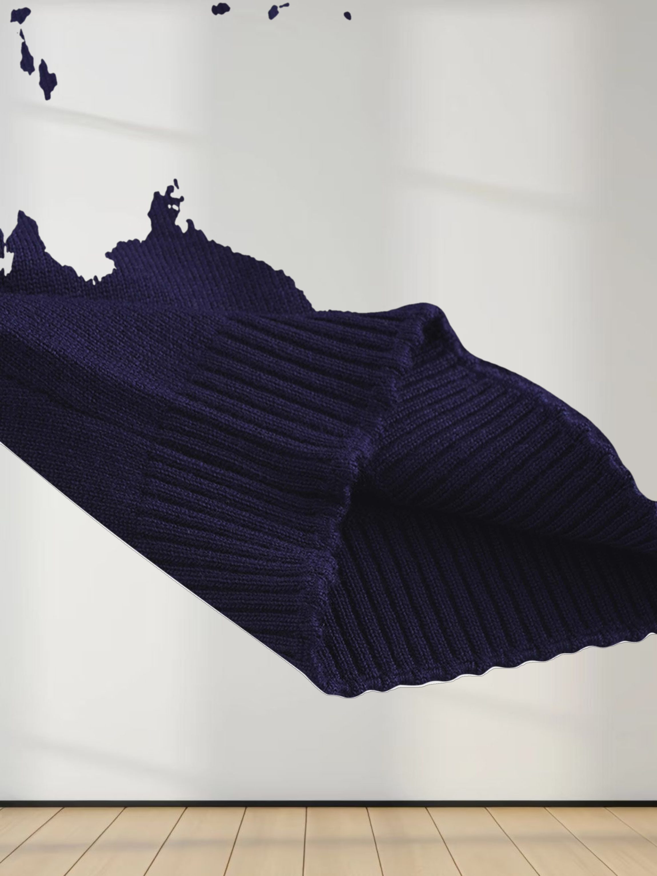 Trim Detail Crew Crop Cardigan-Navy