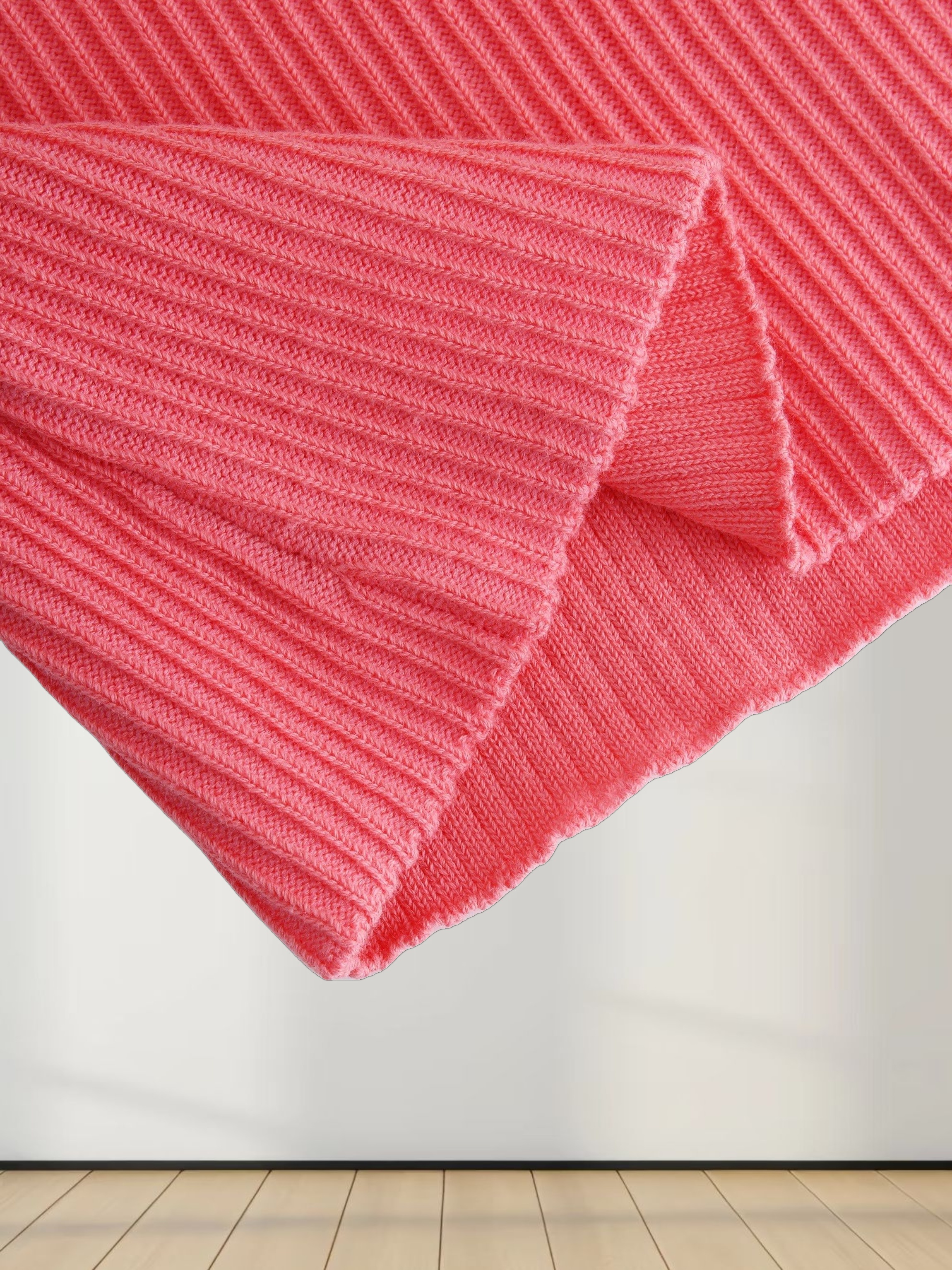 Sleeveless Ribbed Crew-Coral